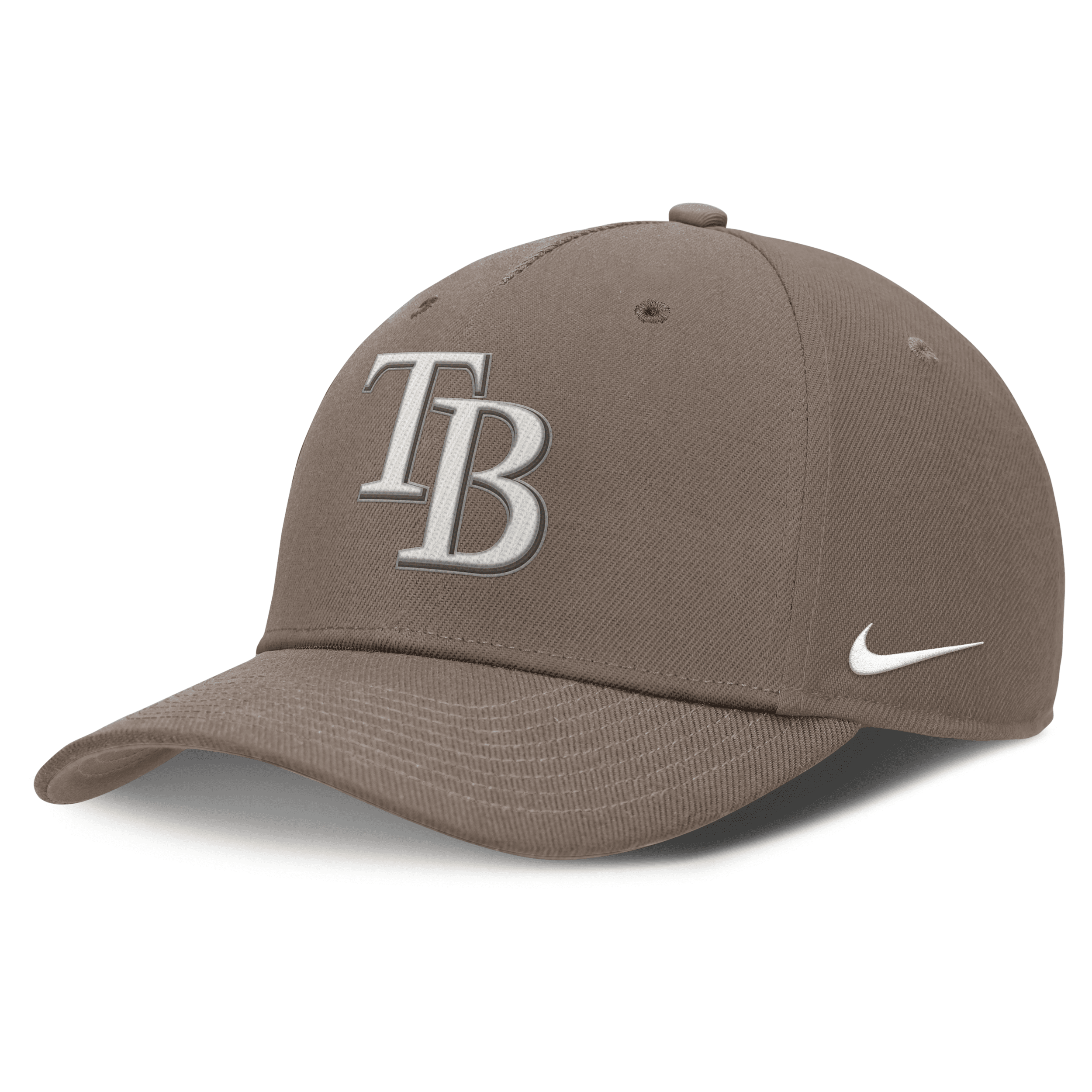 Nike Tampa Bay Rays Rise  Men's Dri-fit Mlb Adjustable Hat In Brown