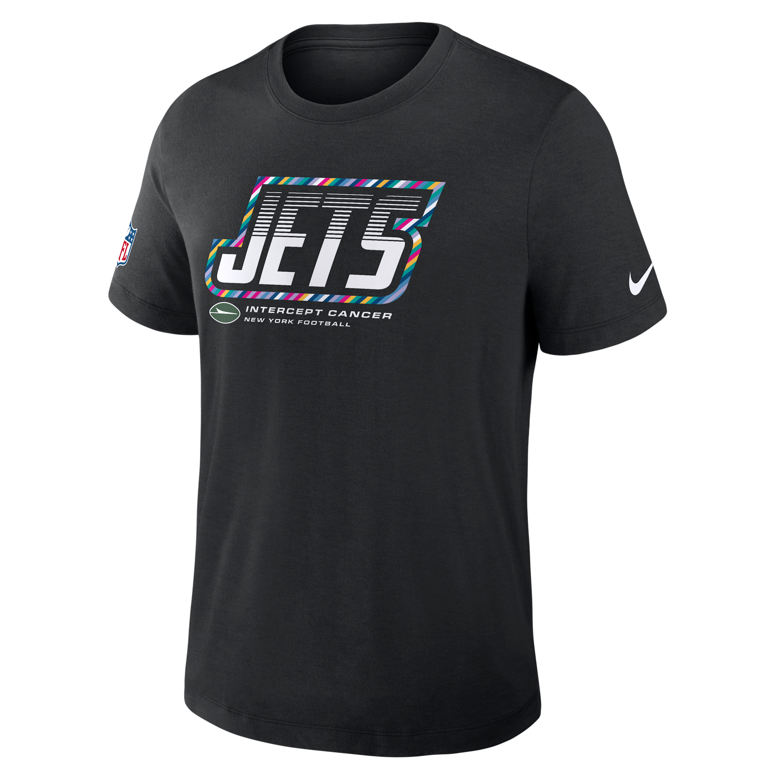 New York Jets Crucial Catch Sideline Nike Men's Dri-FIT NFL T-Shirt in Black | 034J00AZUP-F9R