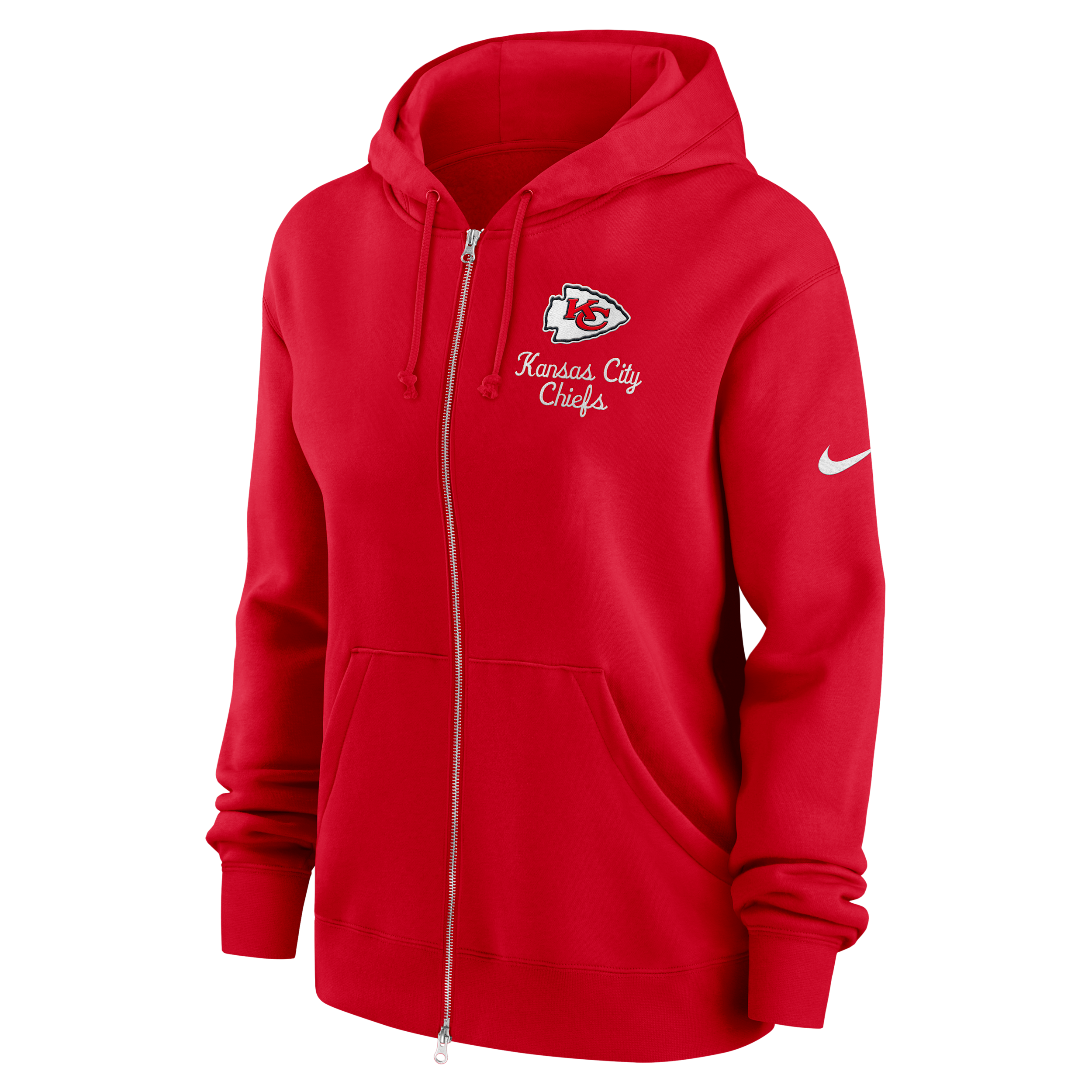 Nike Kansas City Chiefs Phoenix Rewind Women's Nfl Full-zip Hoodie In Red