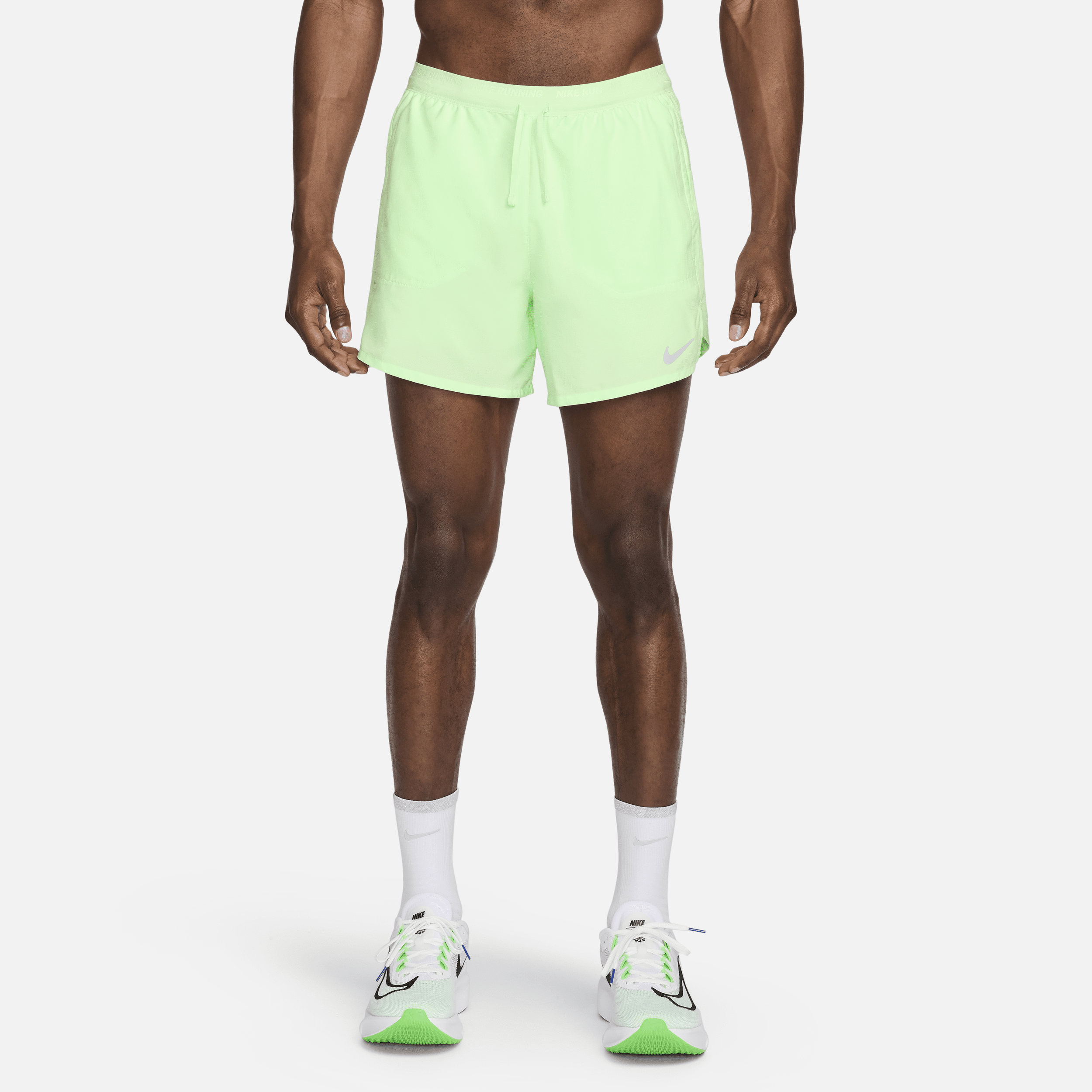 Shop Nike Men's Stride Dri-fit 5" 2-in-1 Running Shorts In Green