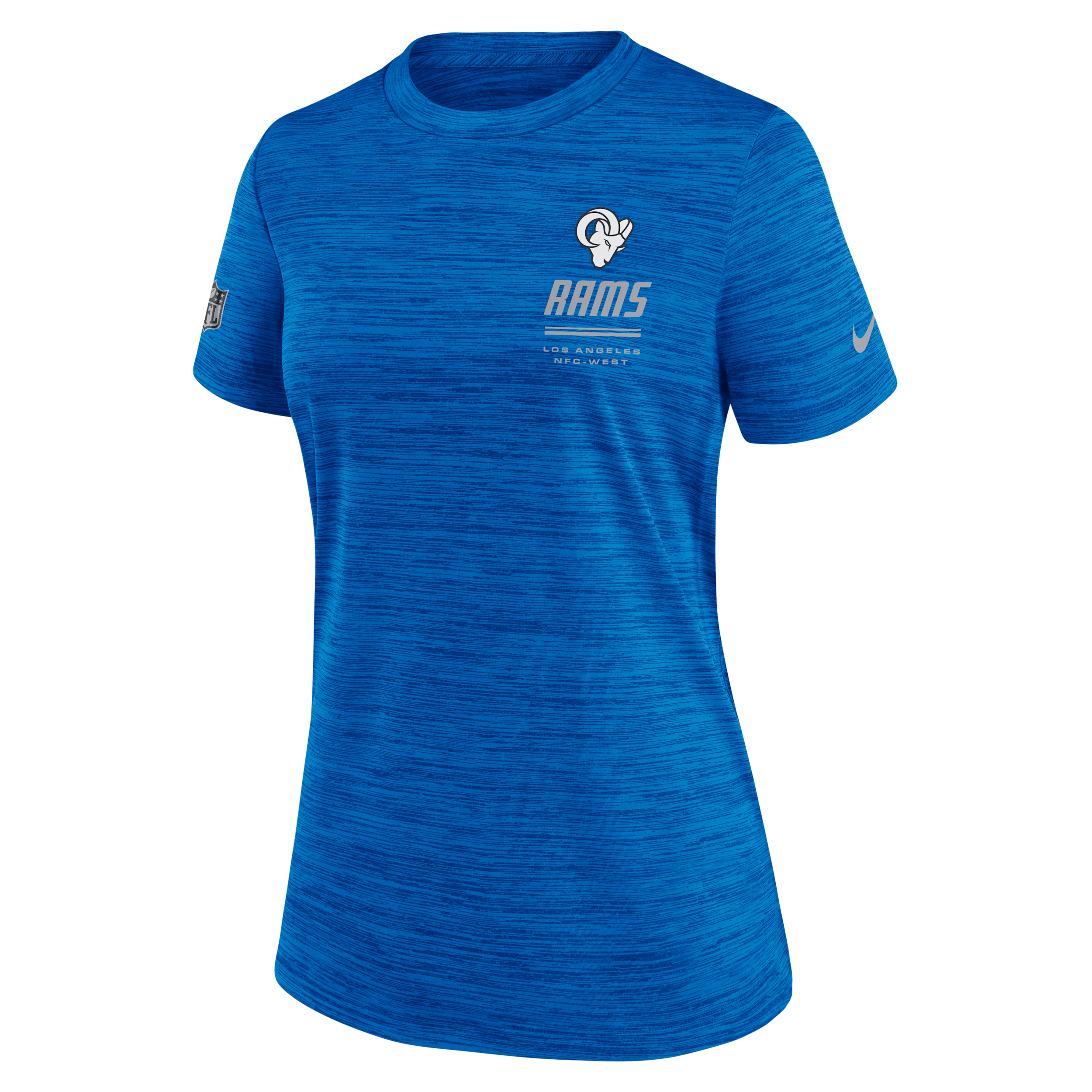 Los Angeles Rams Sideline Velocity Nike Women's Dri-FIT NFL T-Shirt in Blue | 03EY4NP9X-7VD