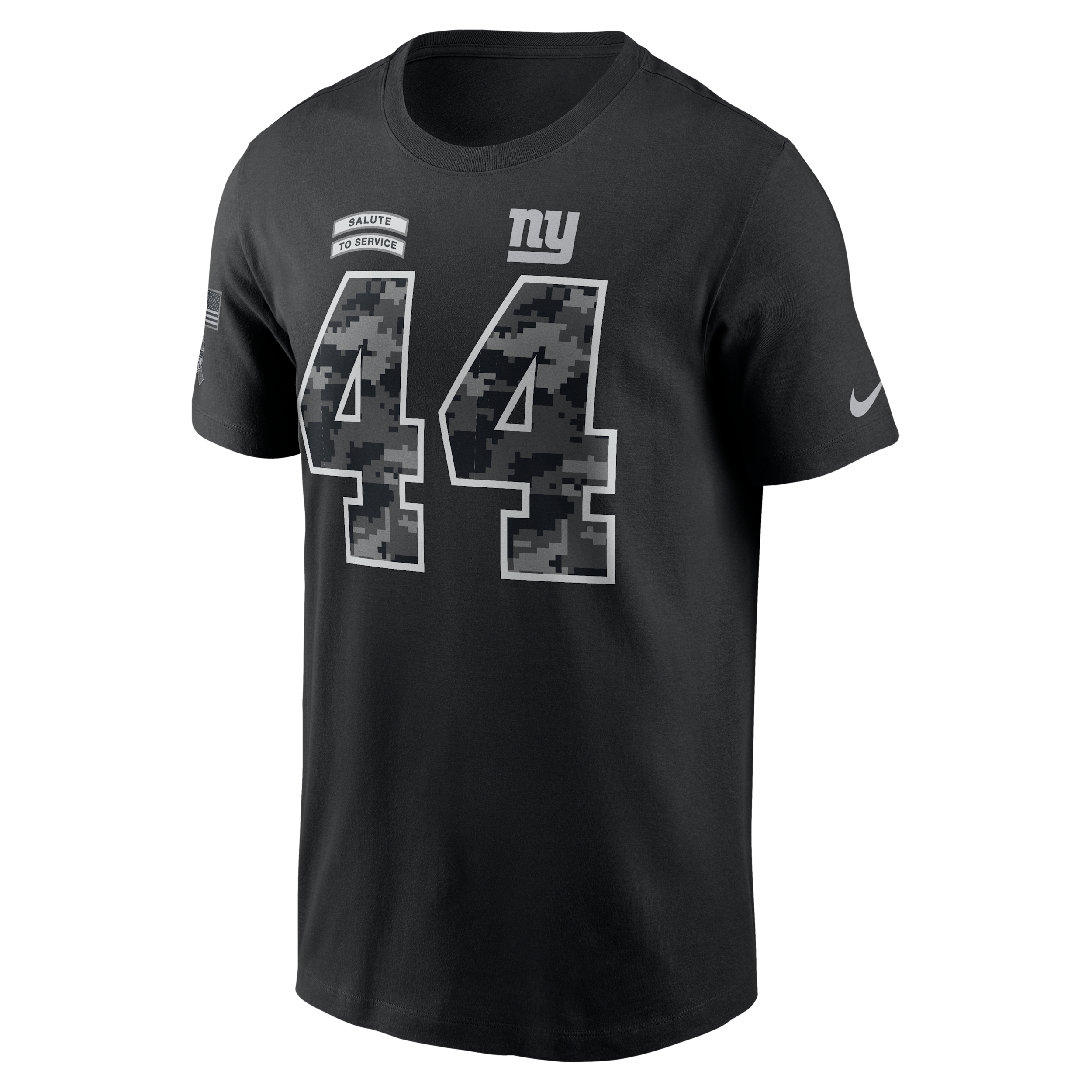Nike Men's Cam Skattebo Black New York Giants 2026 Salute to Service Name & Number T-Shirt - Black