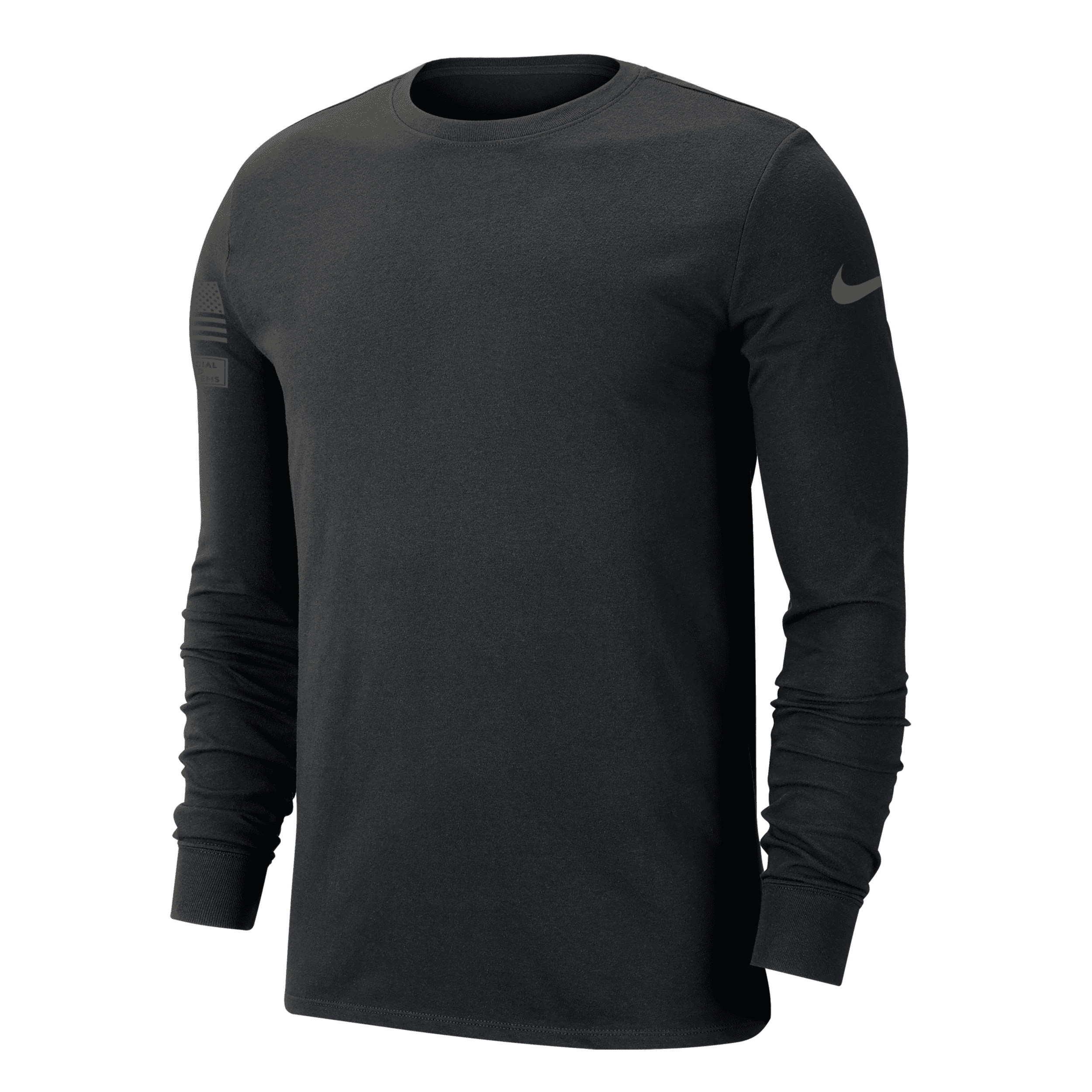 Nike Men's Dri-fit Sfs Long-sleeve Flag T-shirt In Black ModeSens