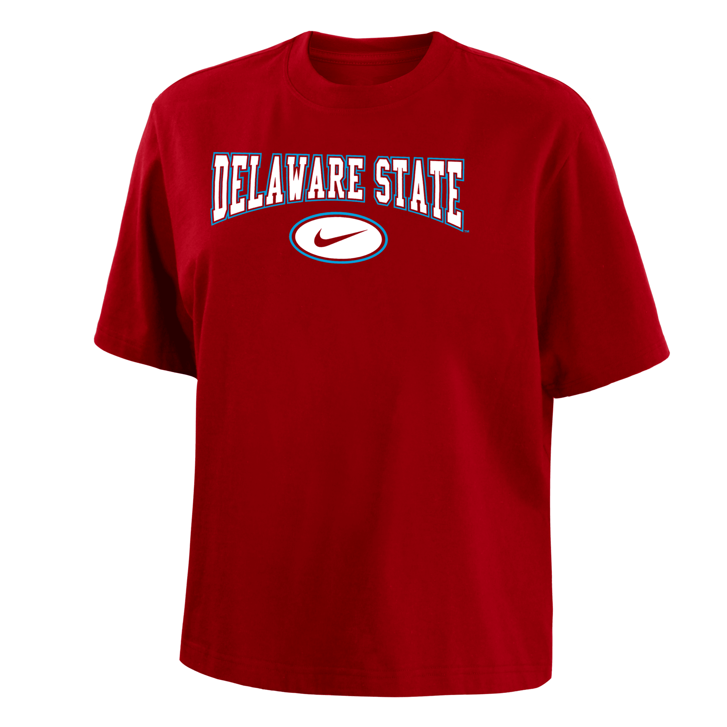 Nike Delaware State  Women's College Boxy T-shirt In Red