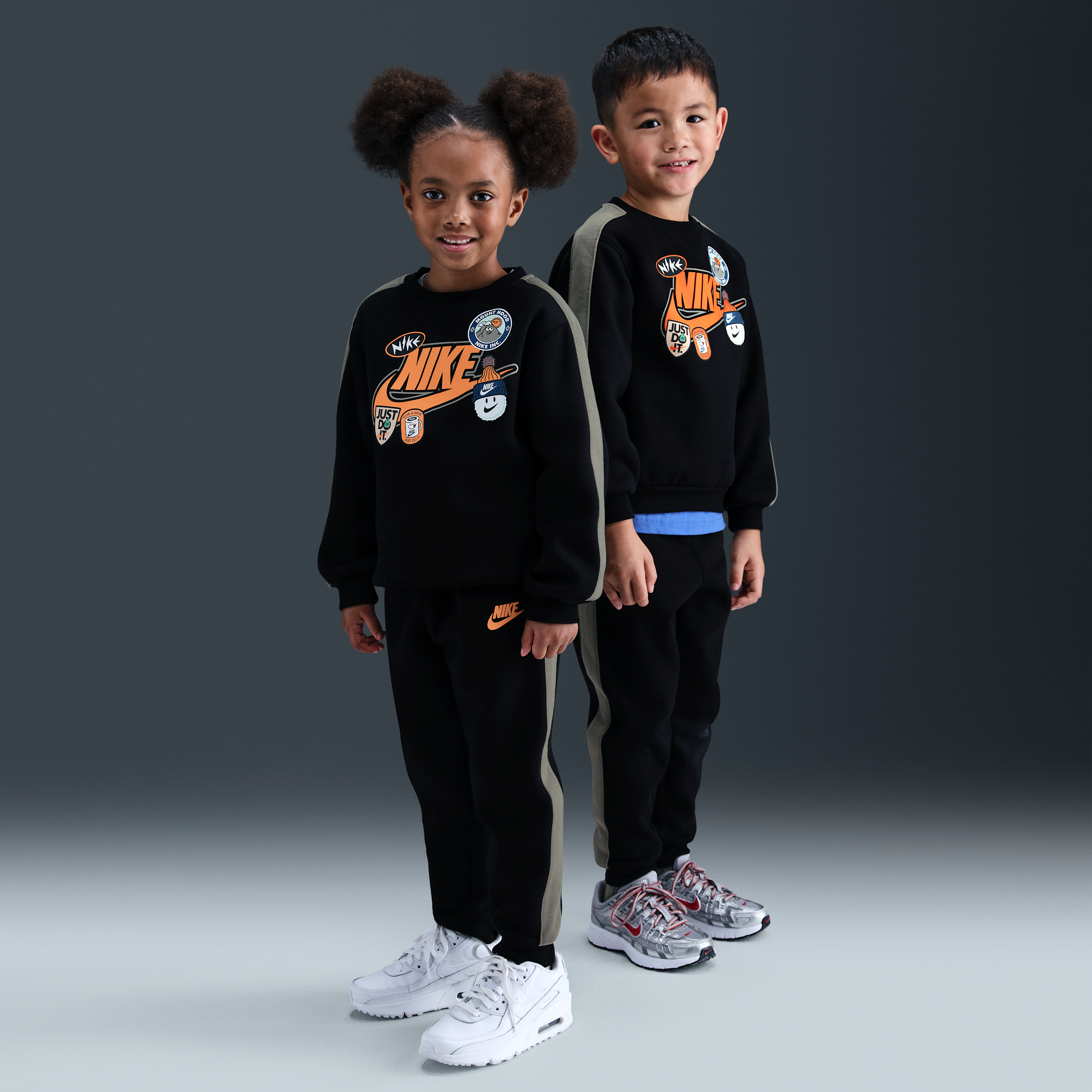 Nike Little Kids' 2-piece Fleece Pants Set In Black