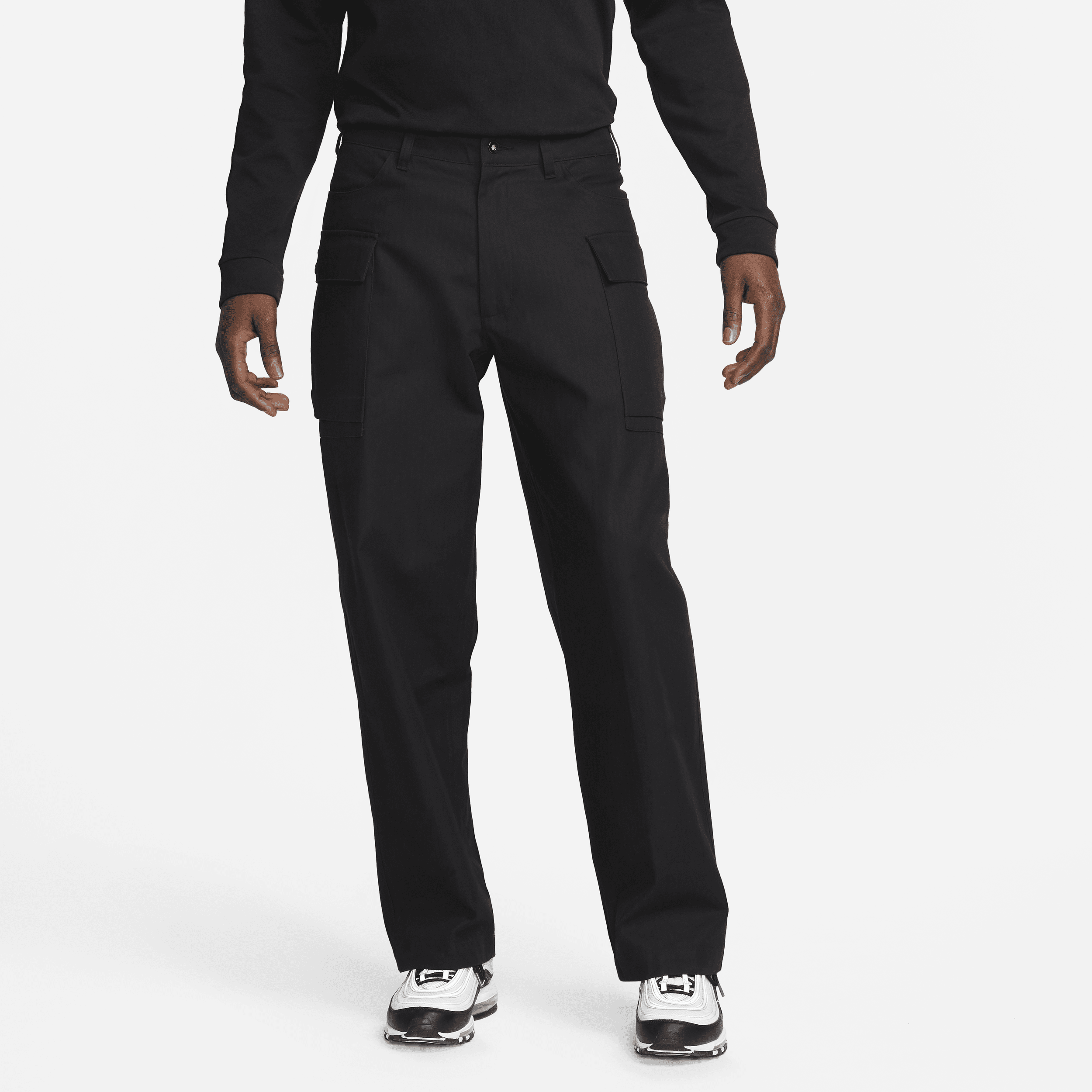 Shop Nike Men's Life Cargo Pants In Black