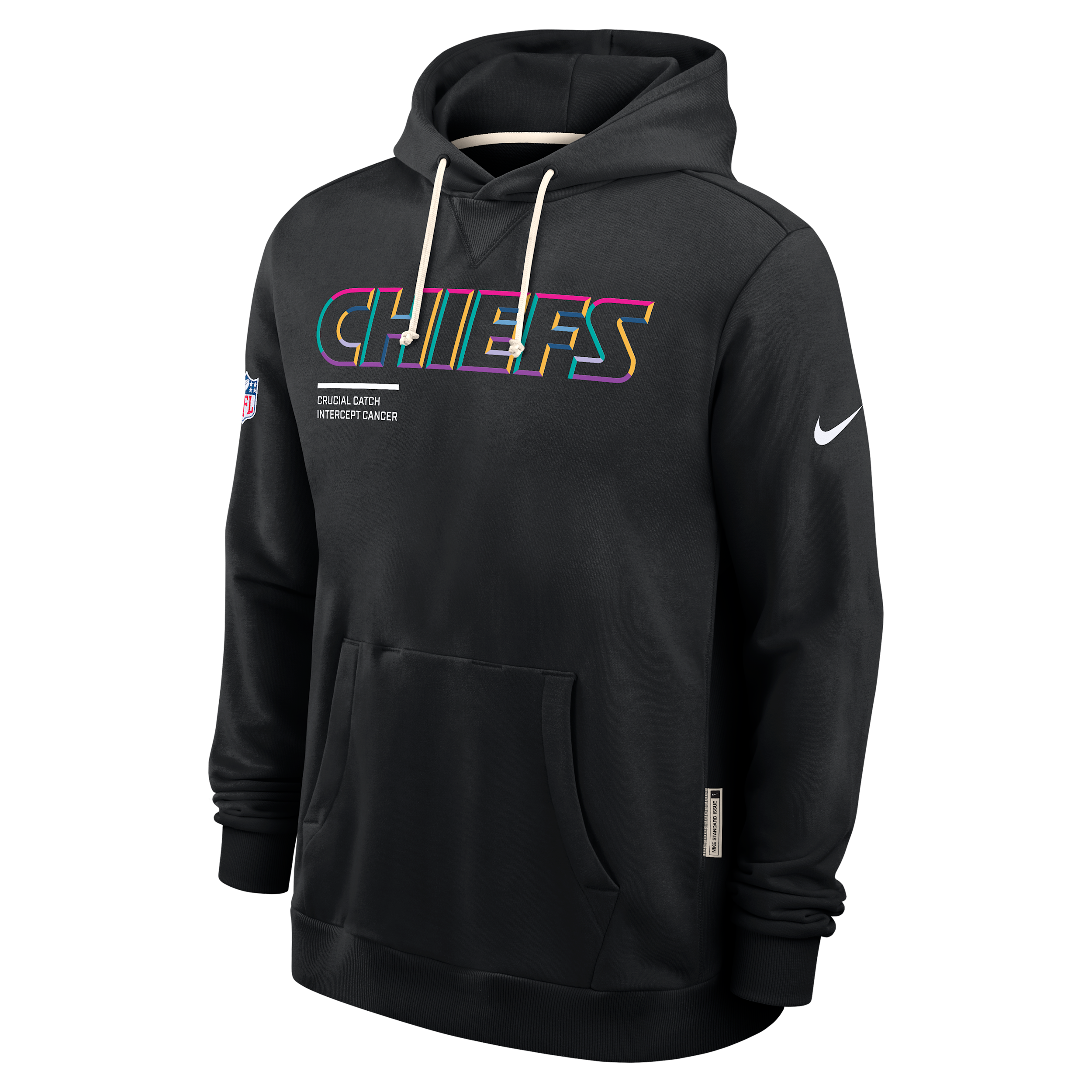 Nike Kansas City Chiefs Crucial Catch Sideline  Men's Dri-fit Nfl Pullover Hoodie In Black