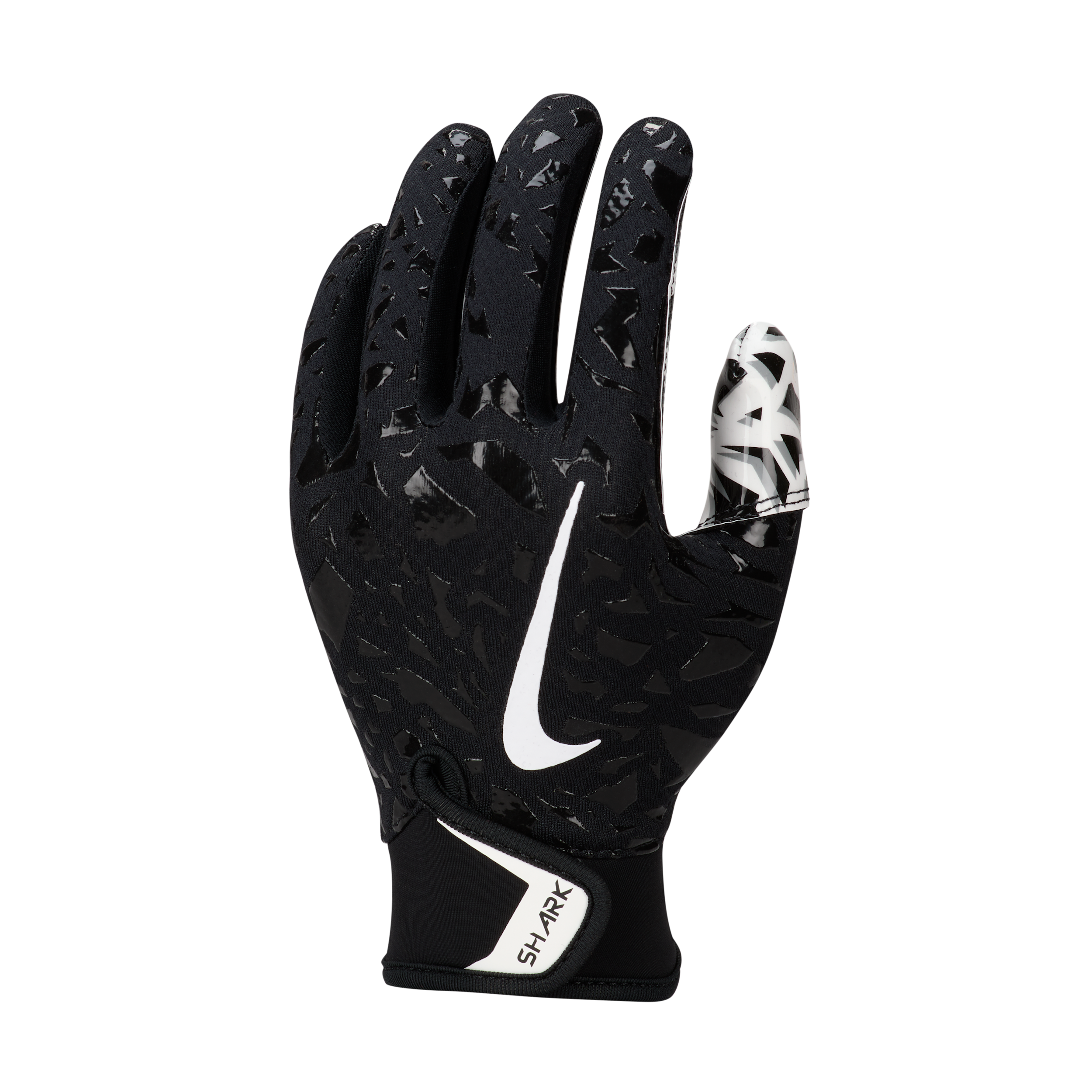 Nike Pee Wee Shark 2.0 Football Gloves, Small/Medium, Black/Black/White