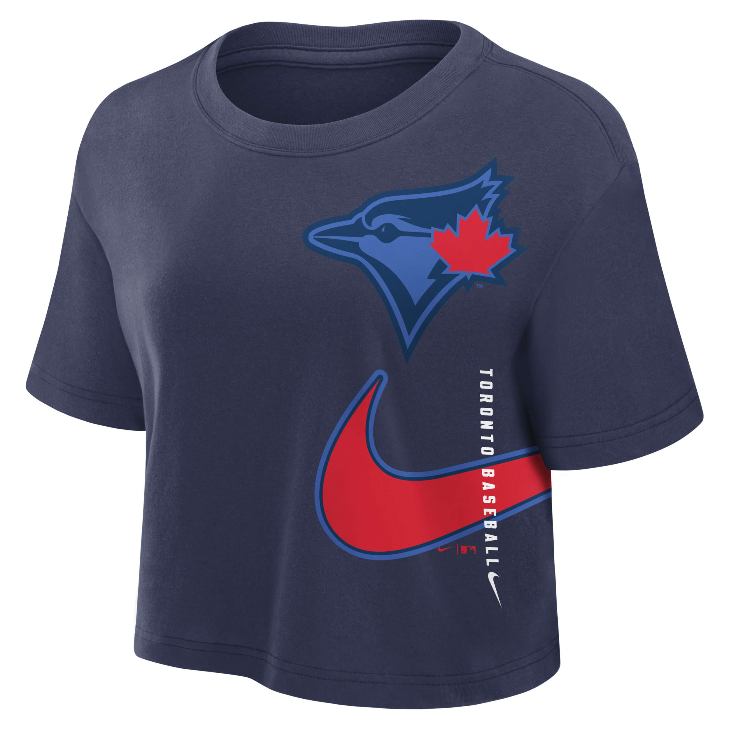 Nike Toronto Blue Jays City Connect  Women's Dri-fit Mlb Cropped T-shirt