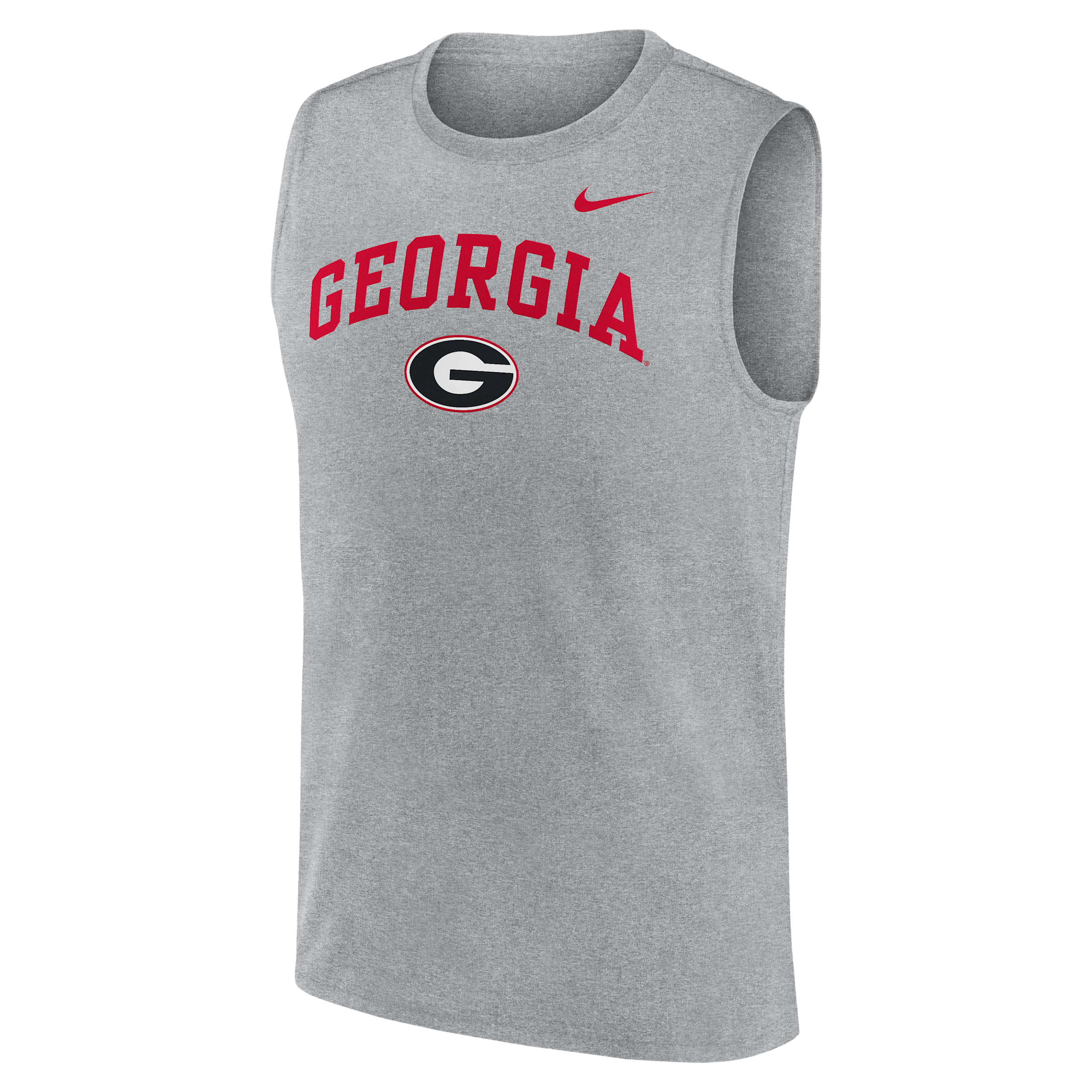 Nike Men's Heather Gray Georgia Bulldogs Primetime Legend Arch Dri-fit Muscle Tank Top - Heather Gray