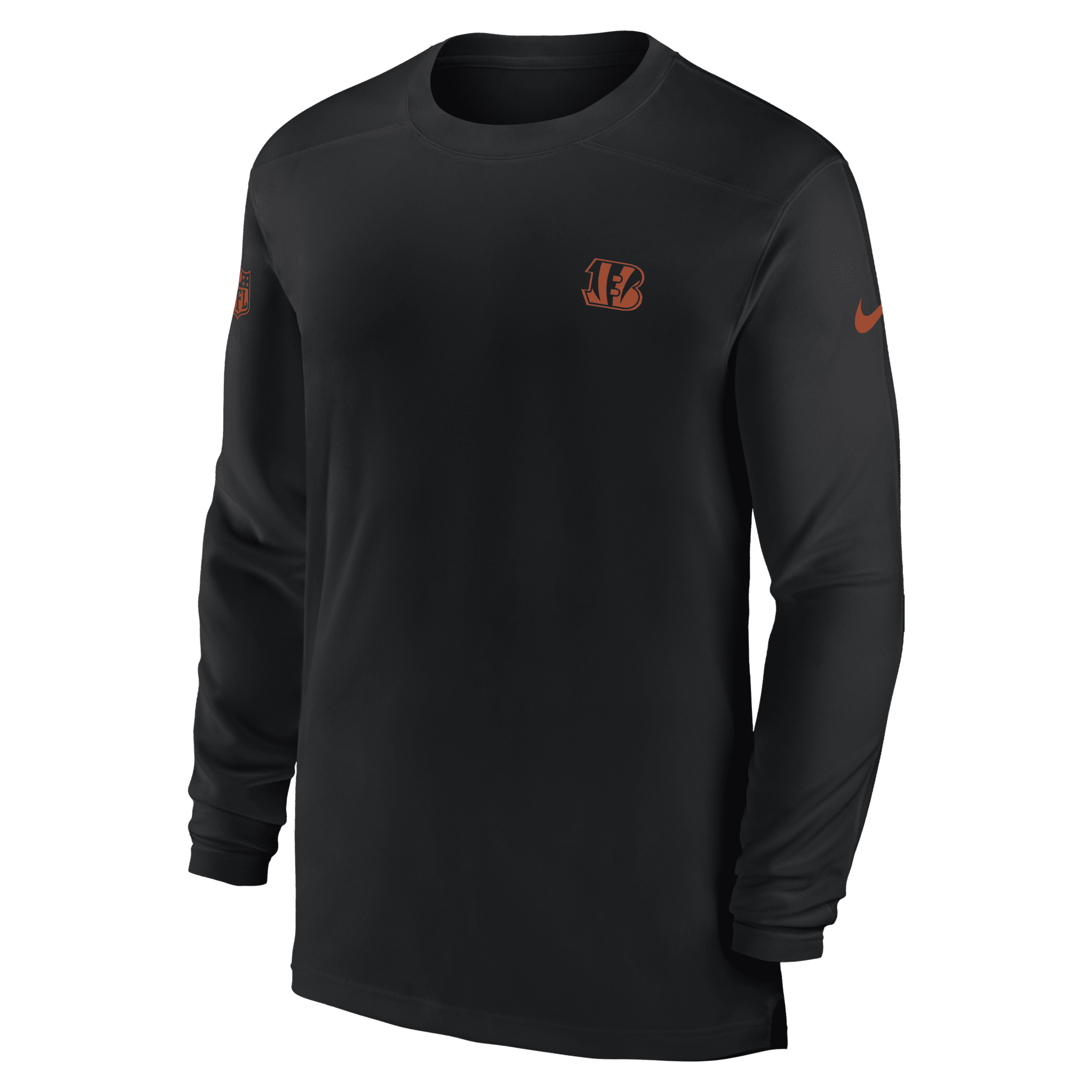 Nike Men's Dri-Fit Sideline Team (NFL Cincinnati Bengals) Long-Sleeve T-Shirt in Black, Size: 2XL | 00LX00A9A-0BI