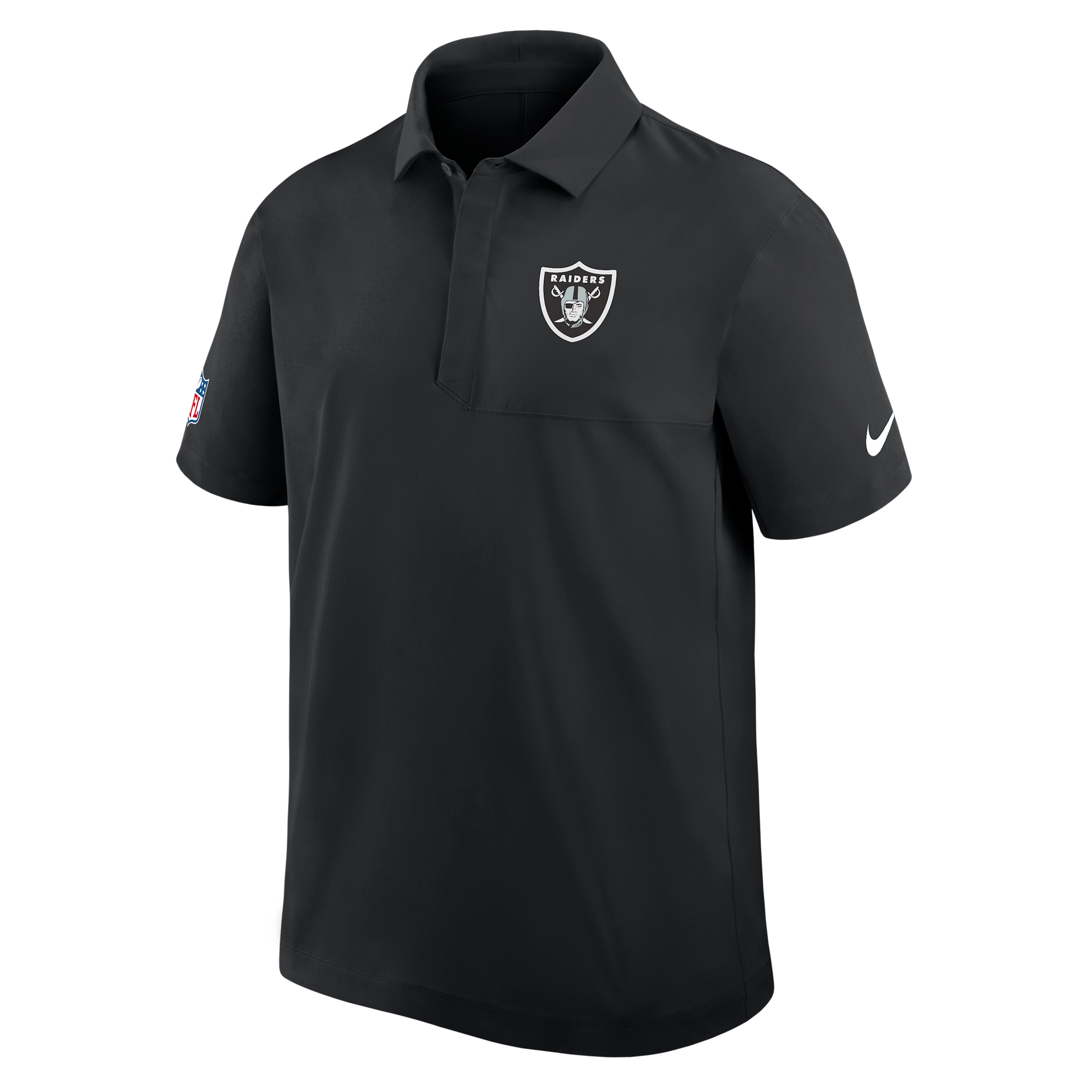 Nike Black Las Vegas Raiders Sideline City Pride Woven Performance Polo In Black