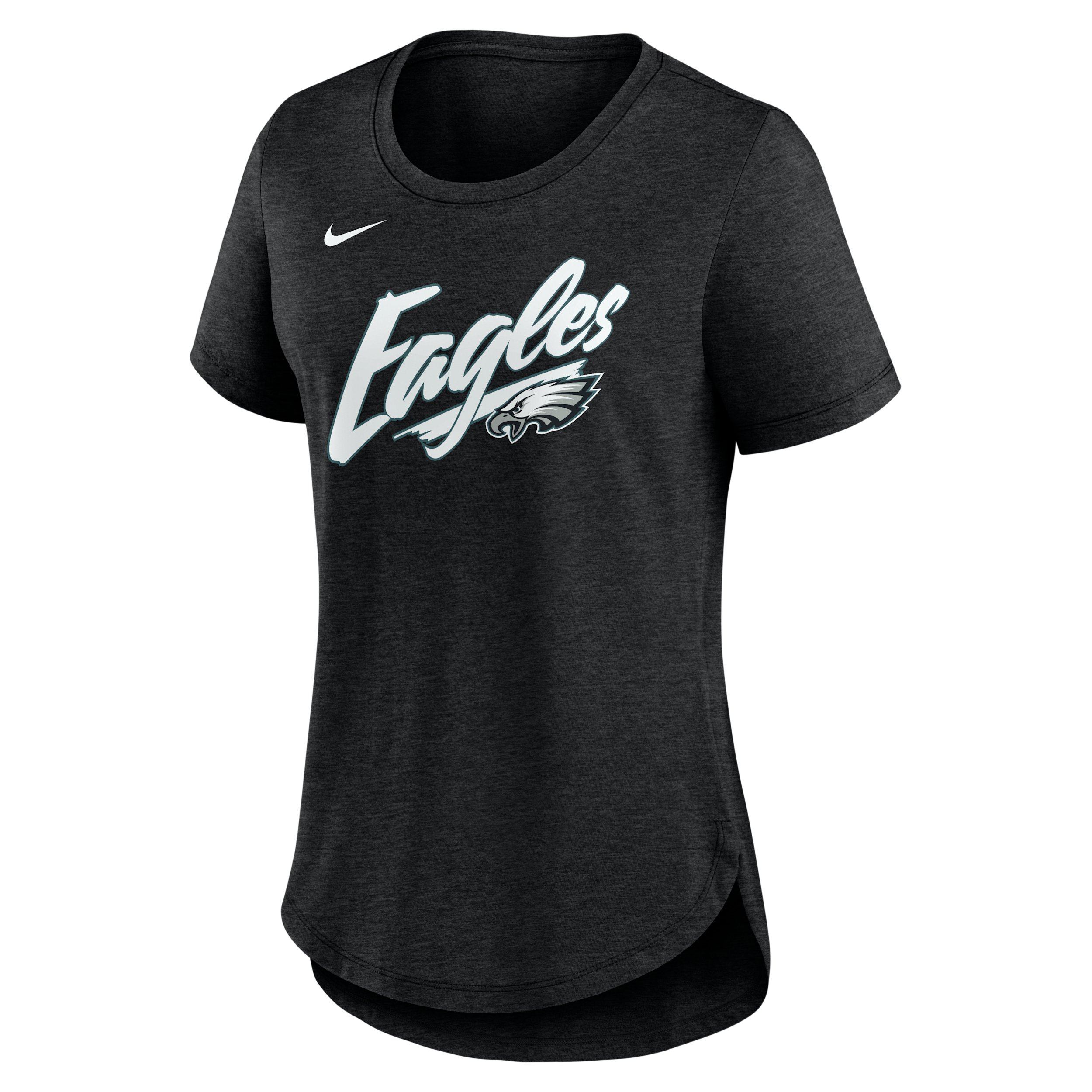 Nike Women's Philadelphia Eagles Primetime Tri-Blend Screen-Print Graphics T-Shirt - Black