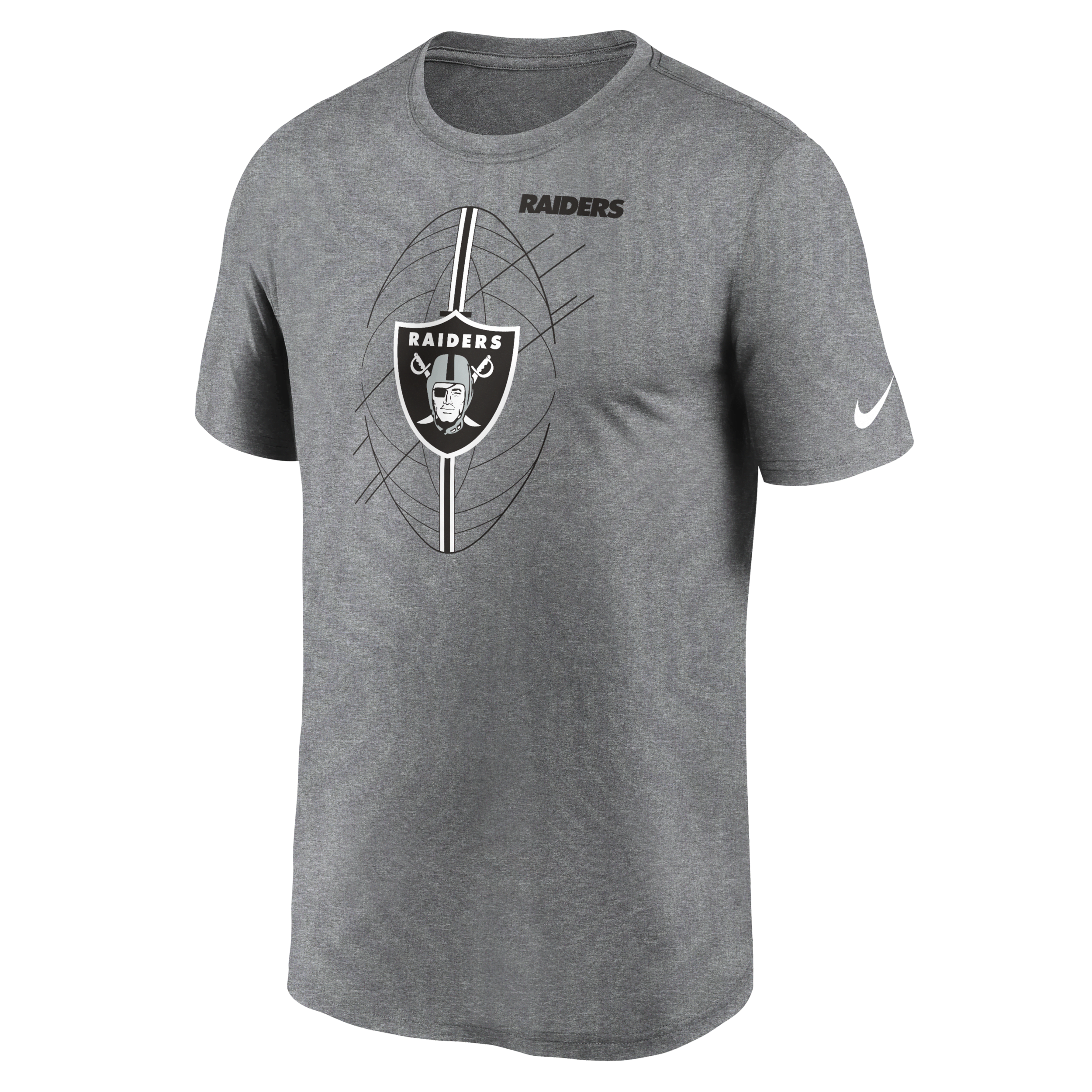 Shop Nike Men's Dri-fit Icon Legend (nfl Las Vegas Raiders) T-shirt In Grey