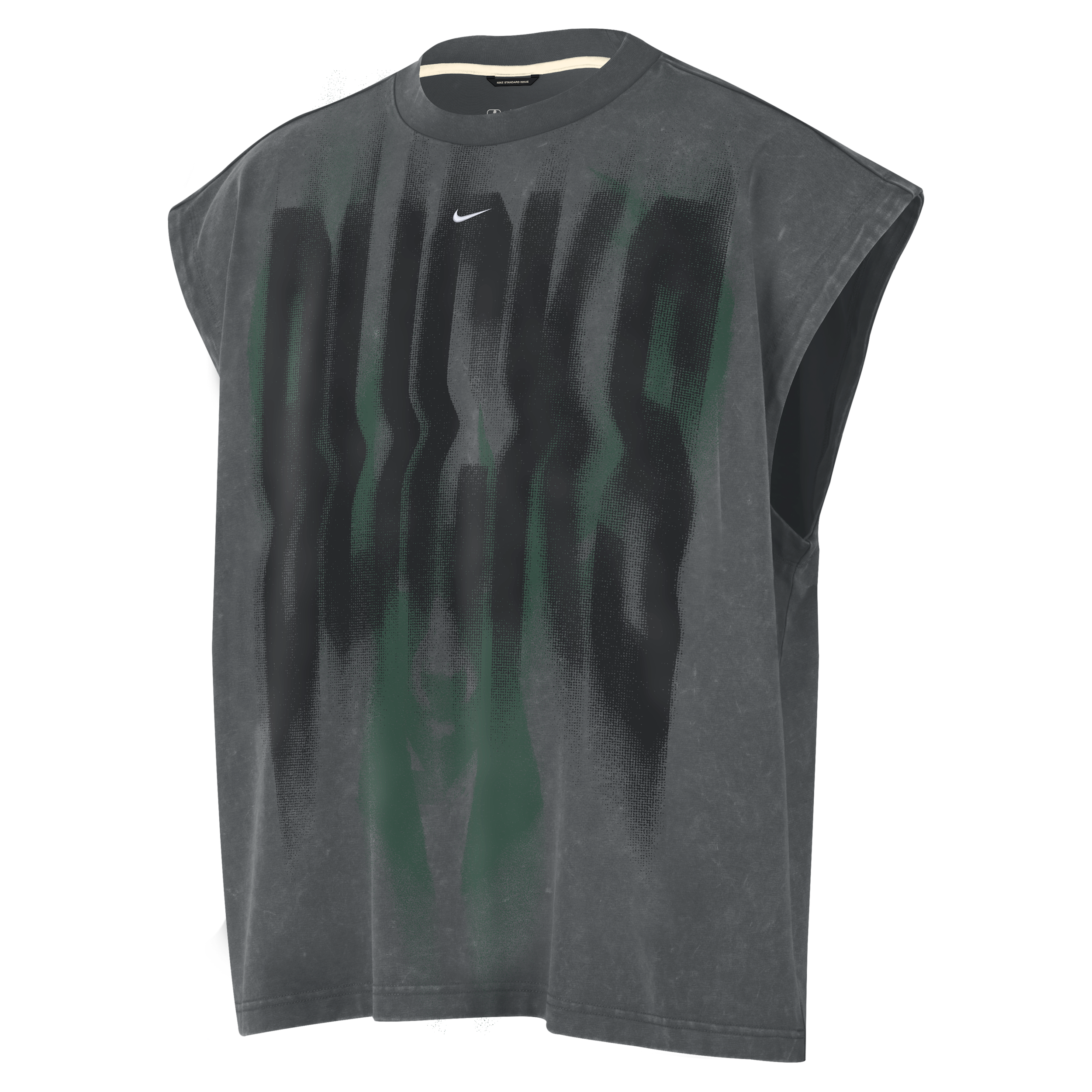 Nike Men's Charcoal/ White Memphis Grizzlies Pregame Sleveless Icon Tank T- Shirt - Charcoal, White