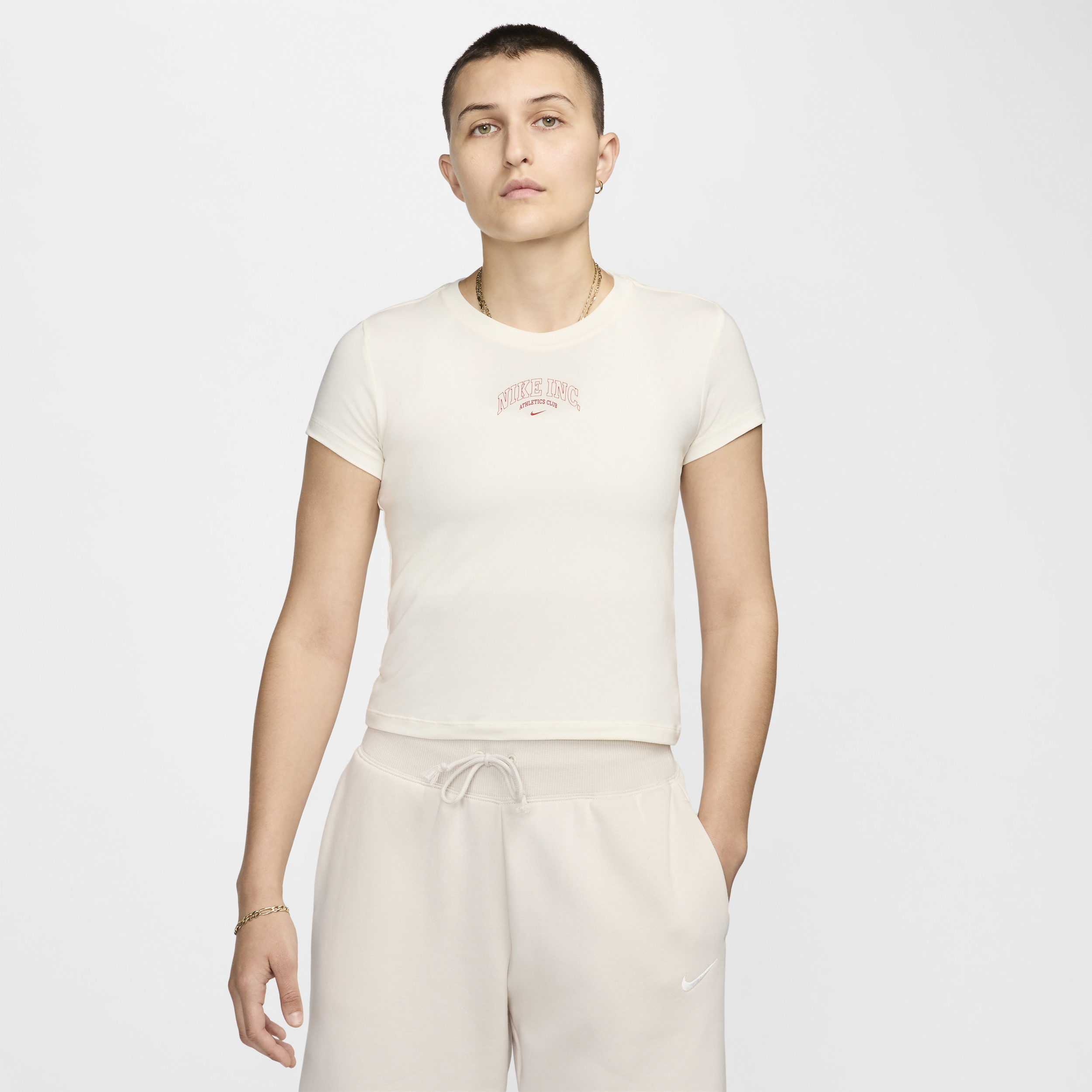 Nike Women's  Sportswear Chill Knit Cropped T-shirt In Neutral