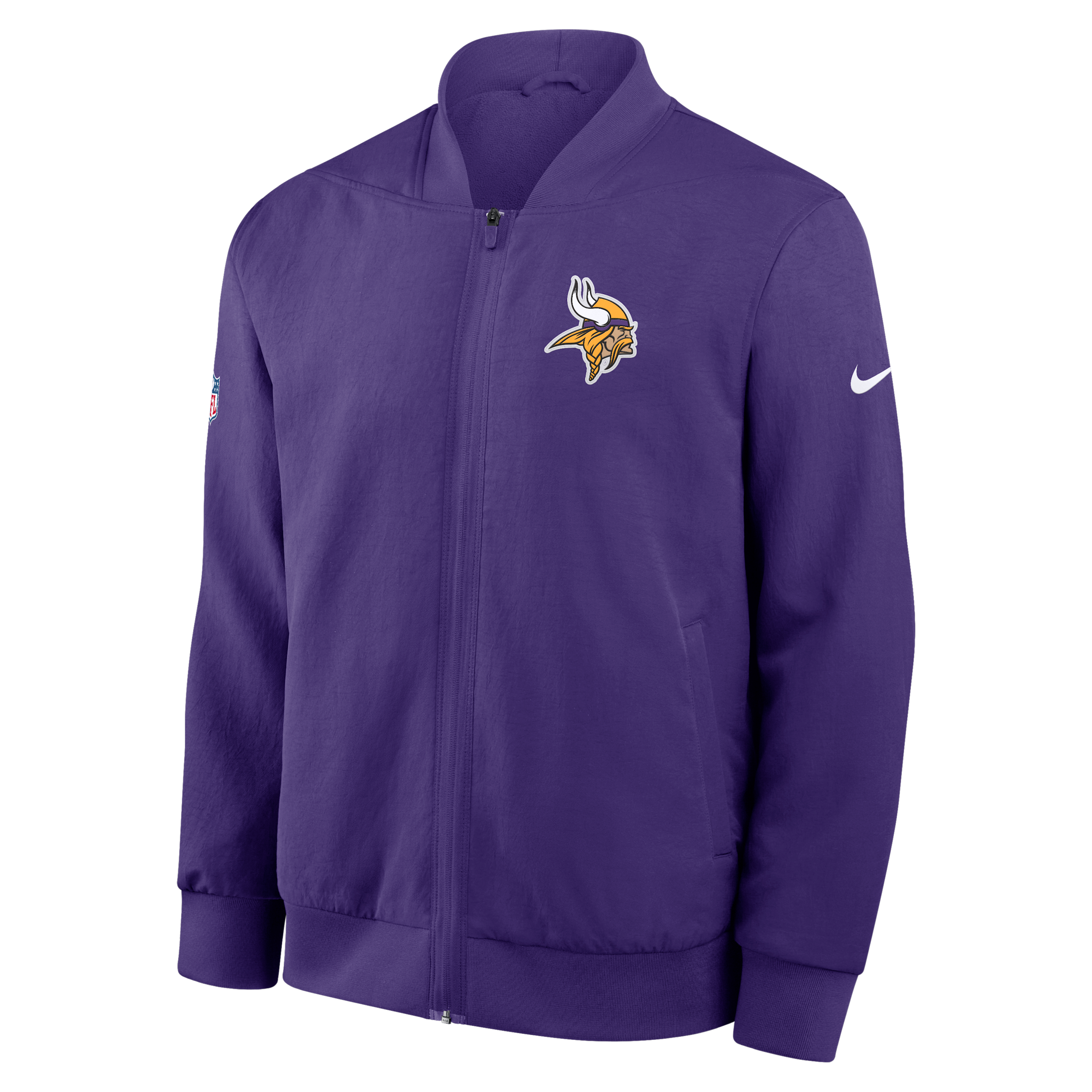 Nike Men's Purple Minnesota Vikings Sideline Powerful Blocking Full-Zip Dri-fit Bomber Jacket - Purple