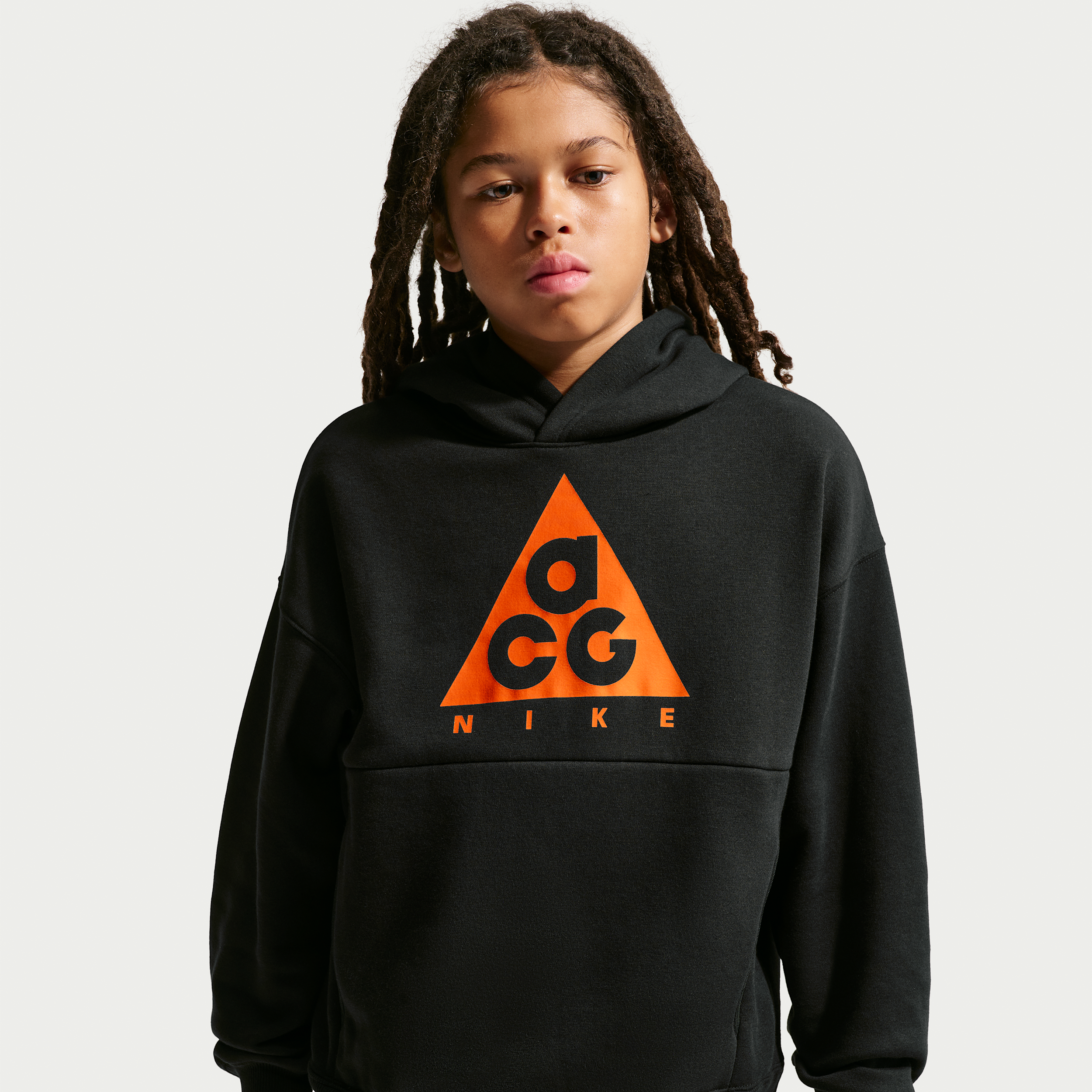 Nike ACG Big Kids' Fleece Hoodie in Black | 9WCA13-K9F