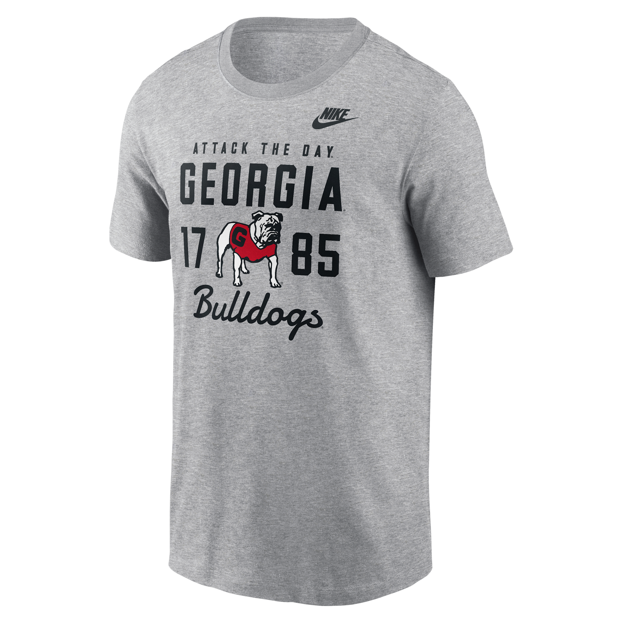 Georgia Legacy Stacked Est Nike Men's College T-Shirt in Grey | N19906GUGV-AZ2