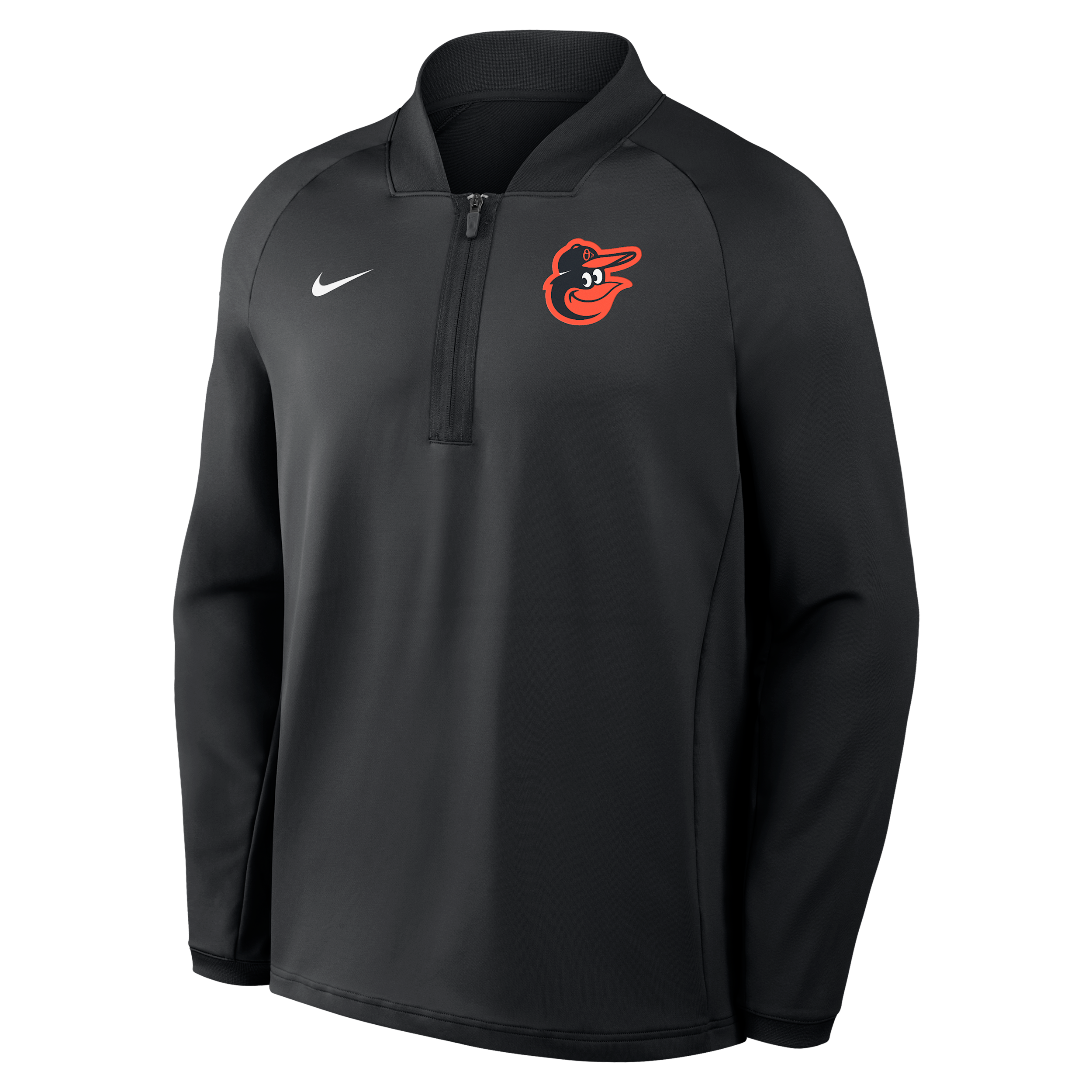 Baltimore Orioles Authentic Collection Nike Men's Dri-FIT MLB 1/2-Zip Long-Sleeve Top in Black | 04H900AOLE-KRR