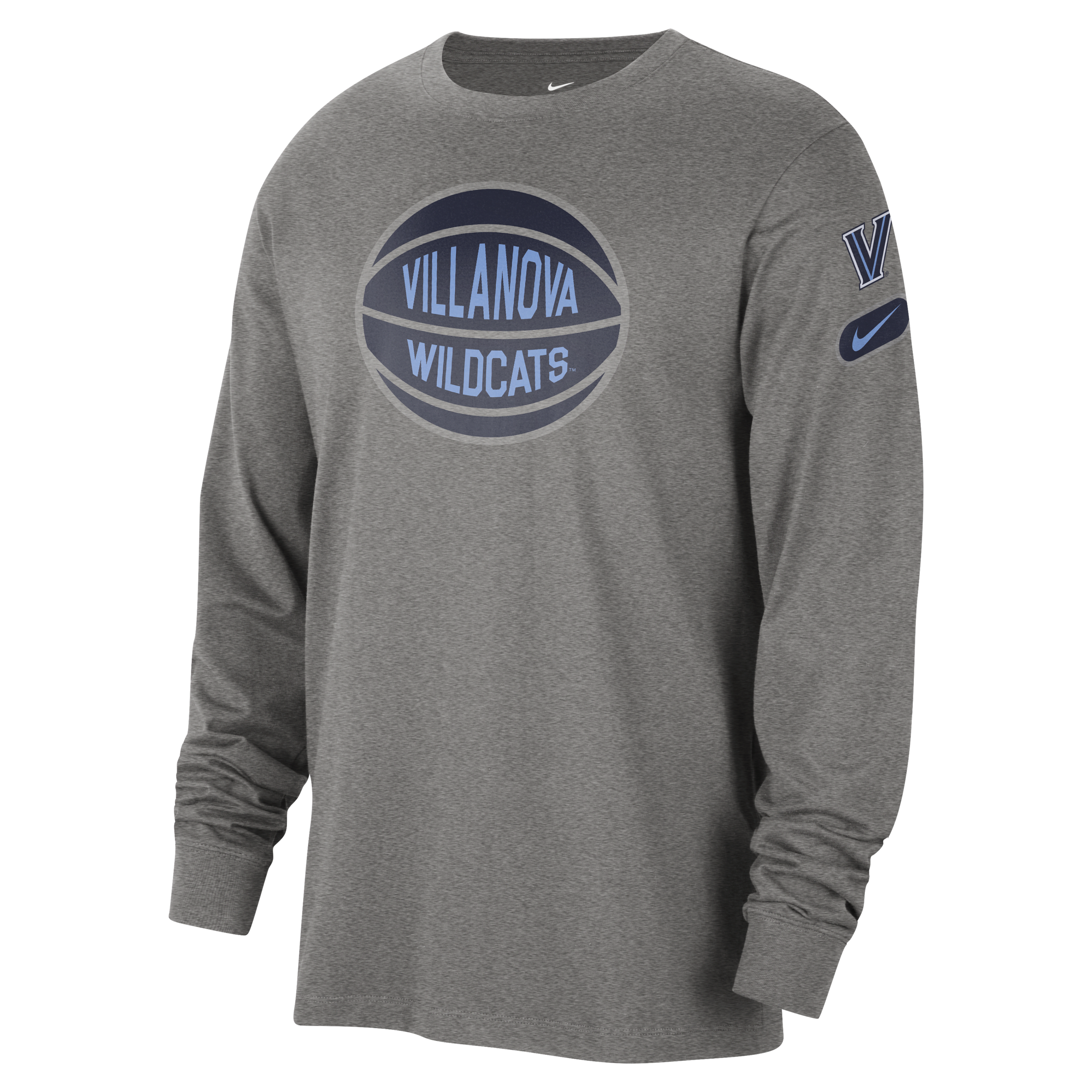 Shop Nike Villanova Fast Break  Men's College Long-sleeve T-shirt In Grey