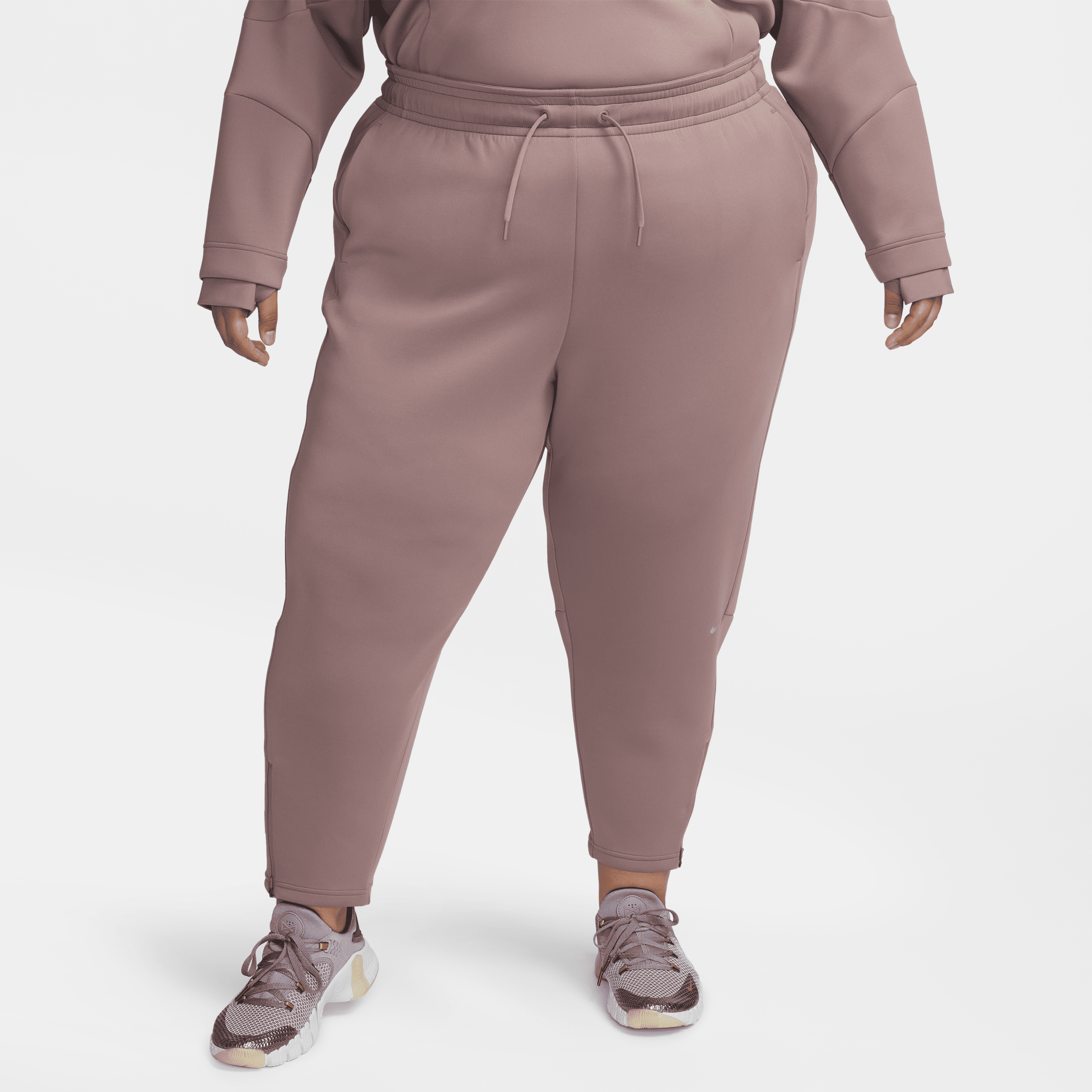 Nike Women's Dri-fit Prima High-waisted 7/8 Training Pants (plus Size) In Purple