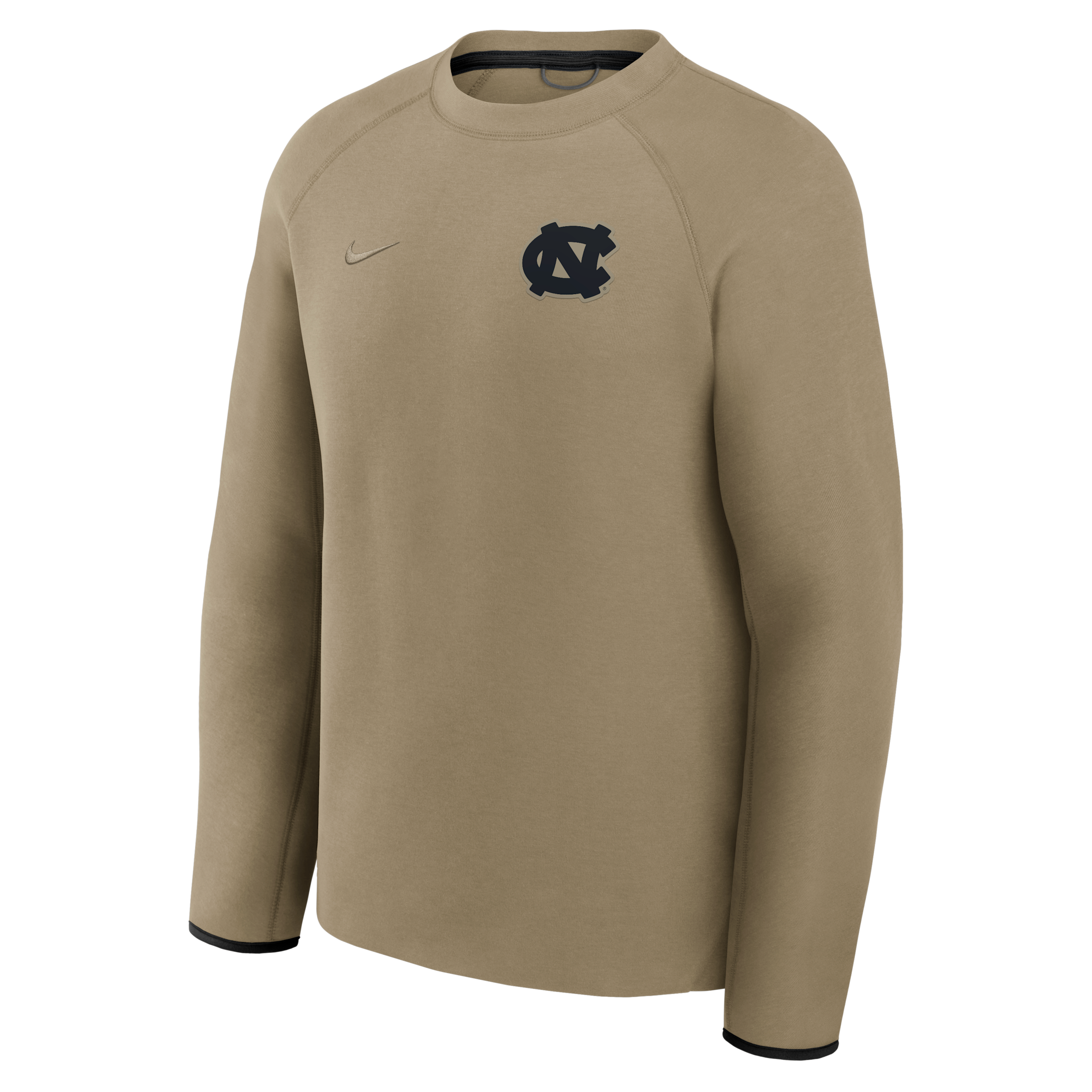North Carolina Tech Fleece Nike Men's Brand College Pullover Crew in Brown | 0JL60IDHNCN-GML