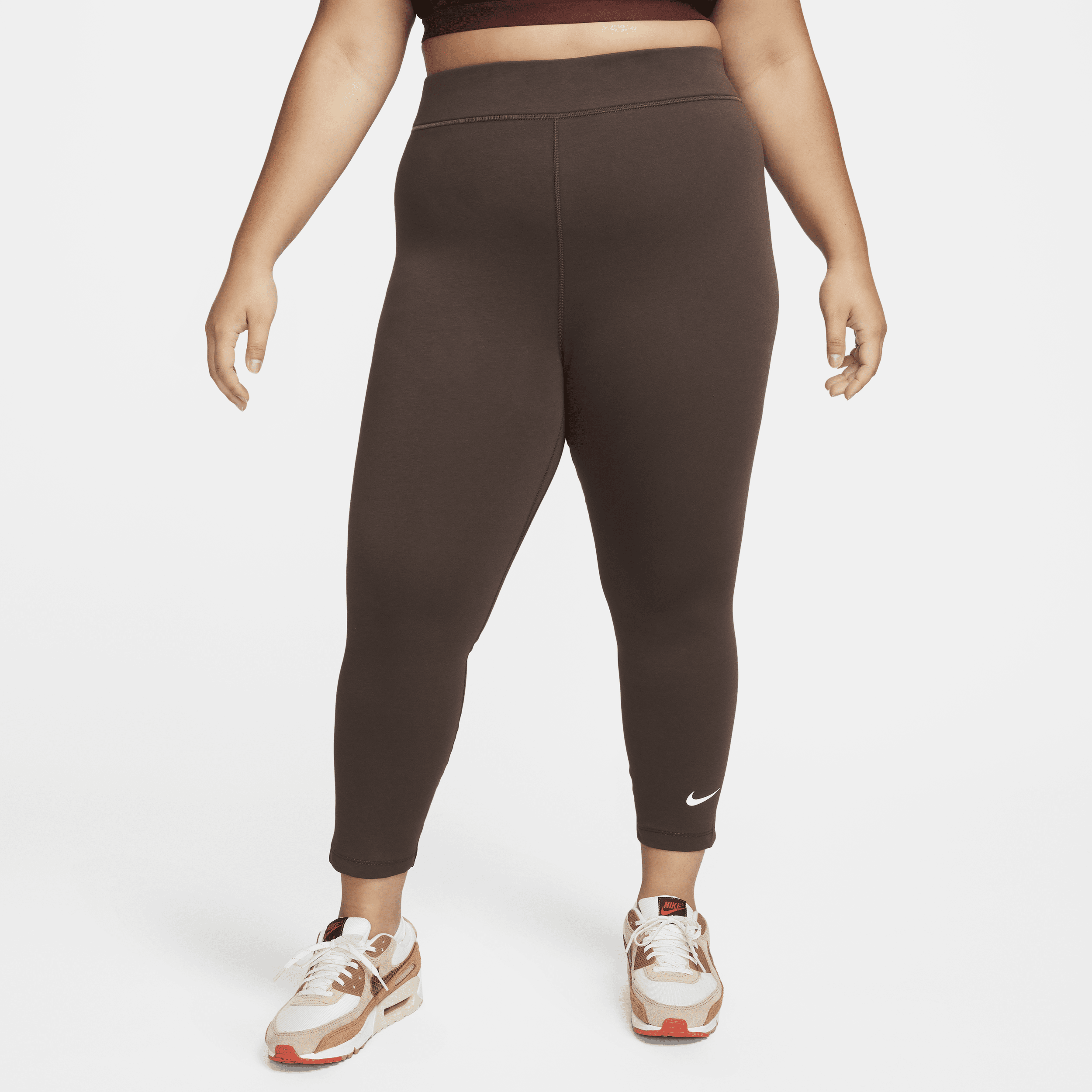 Nike Women's  Sportswear Classic High-waisted 7/8 Leggings (plus Size) In Brown