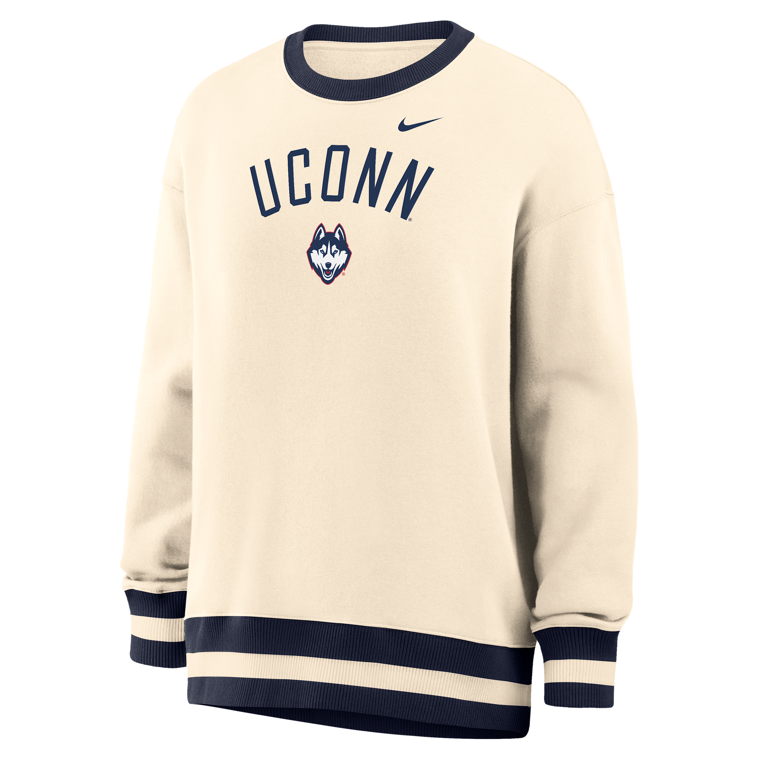 Nike Women's Phoenix (Connecticut) Oversized Crew-Neck Sweatshirt in Brown | IV9408-120