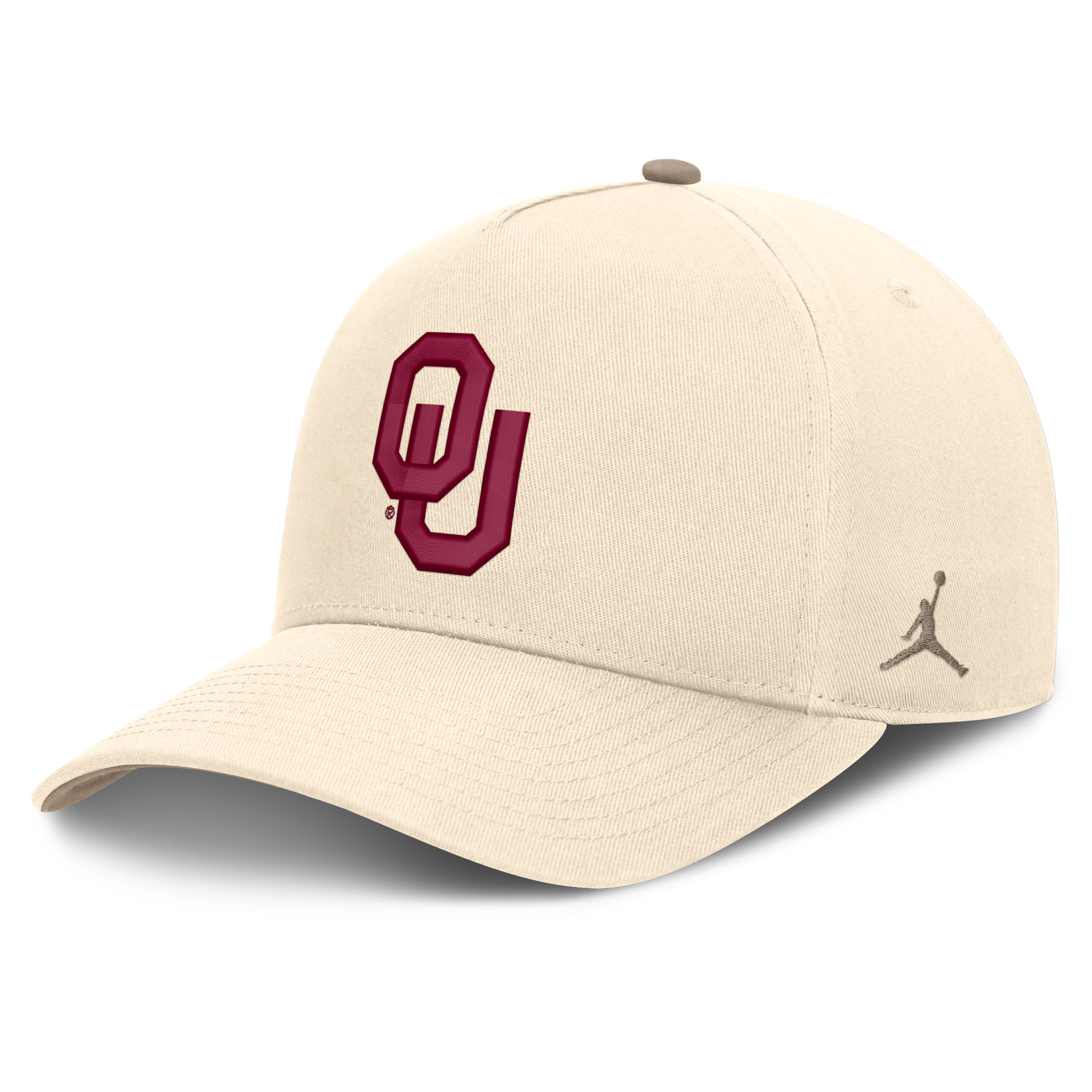 Men's Oklahoma Natural Rise Jordan Brand Dri-FIT College A-Frame Adjustable Hat in Brown | JCB20DTUOKN-M4T