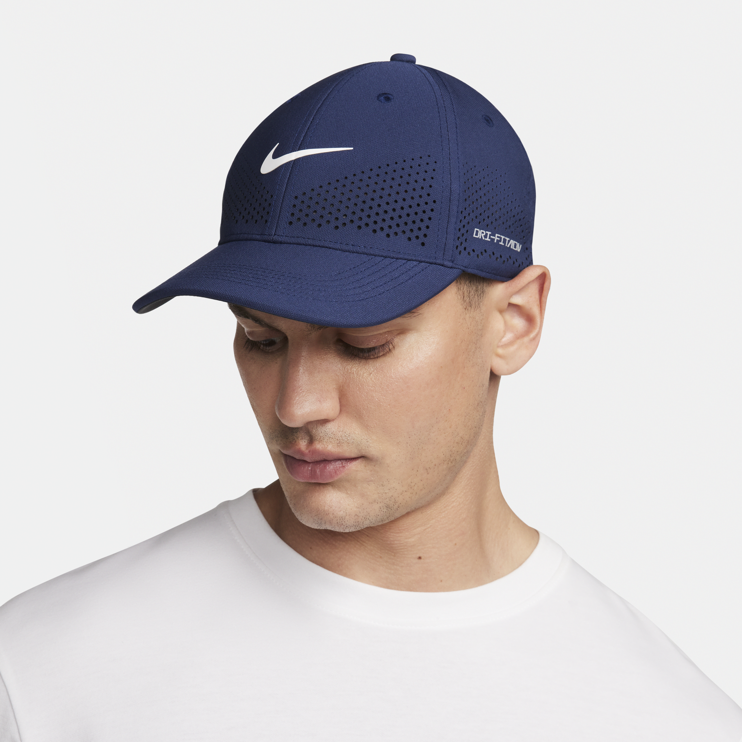 Nike Unisex Dri-fit Adv Club Structured Swoosh Cap In Blue