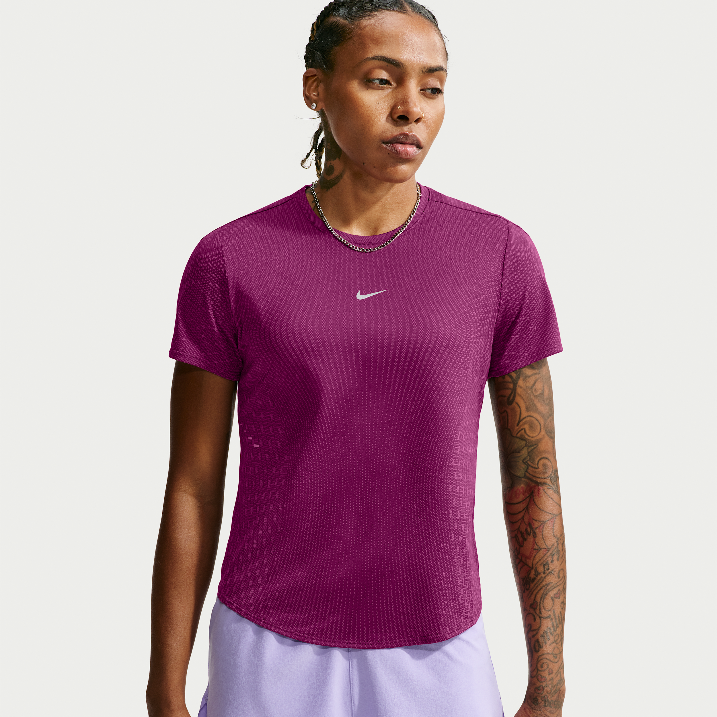 Nike Women's Swift Aero-FIT Short-Sleeve Running Top in Red | IH8114-630