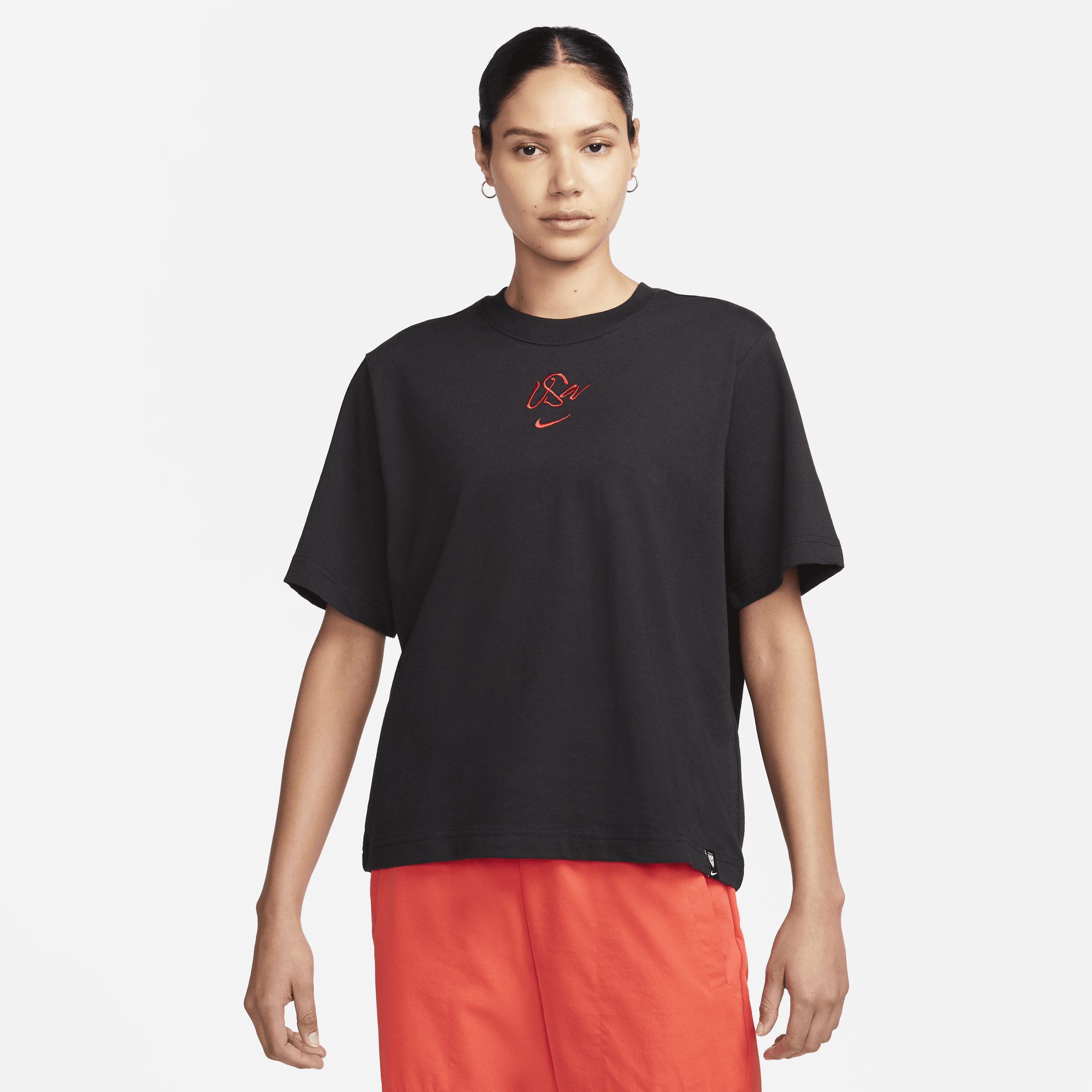 Shop Nike Women's U.s. T-shirt In Black