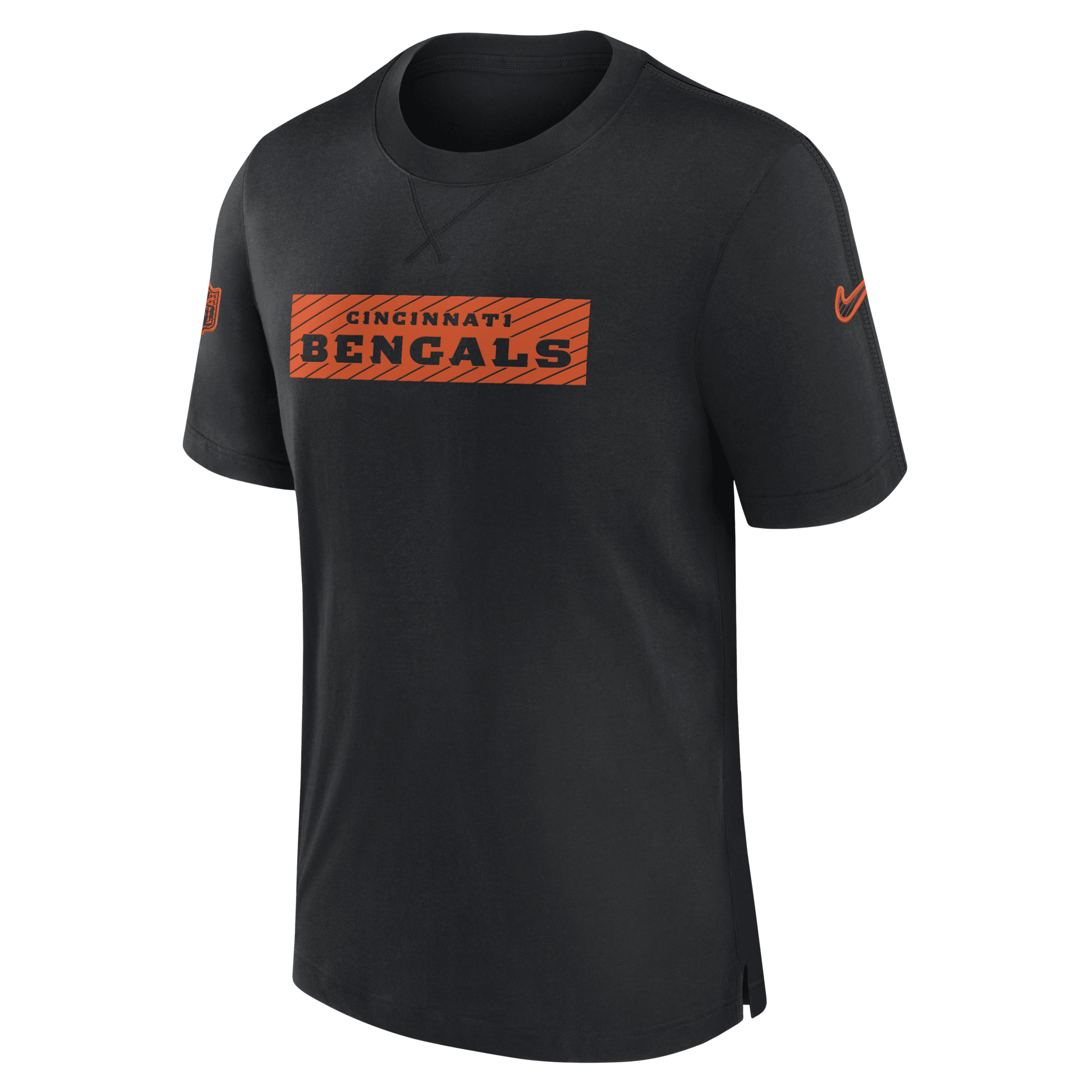 Nike Men's Black Cincinnati Bengals Sideline Player Performance T-shirt In Black