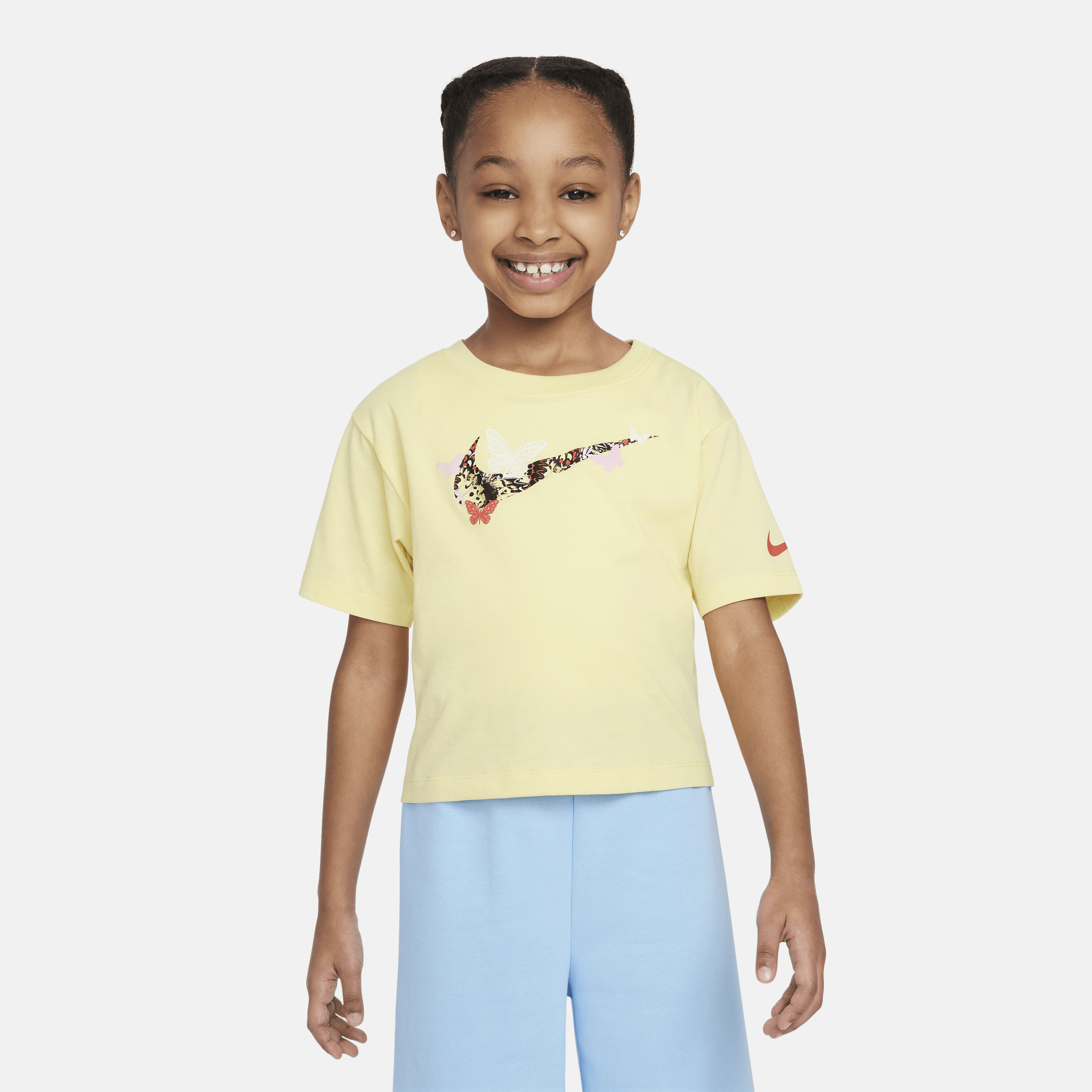 Shop Nike Meta-morph Little Kids' Graphic T-shirt In Yellow