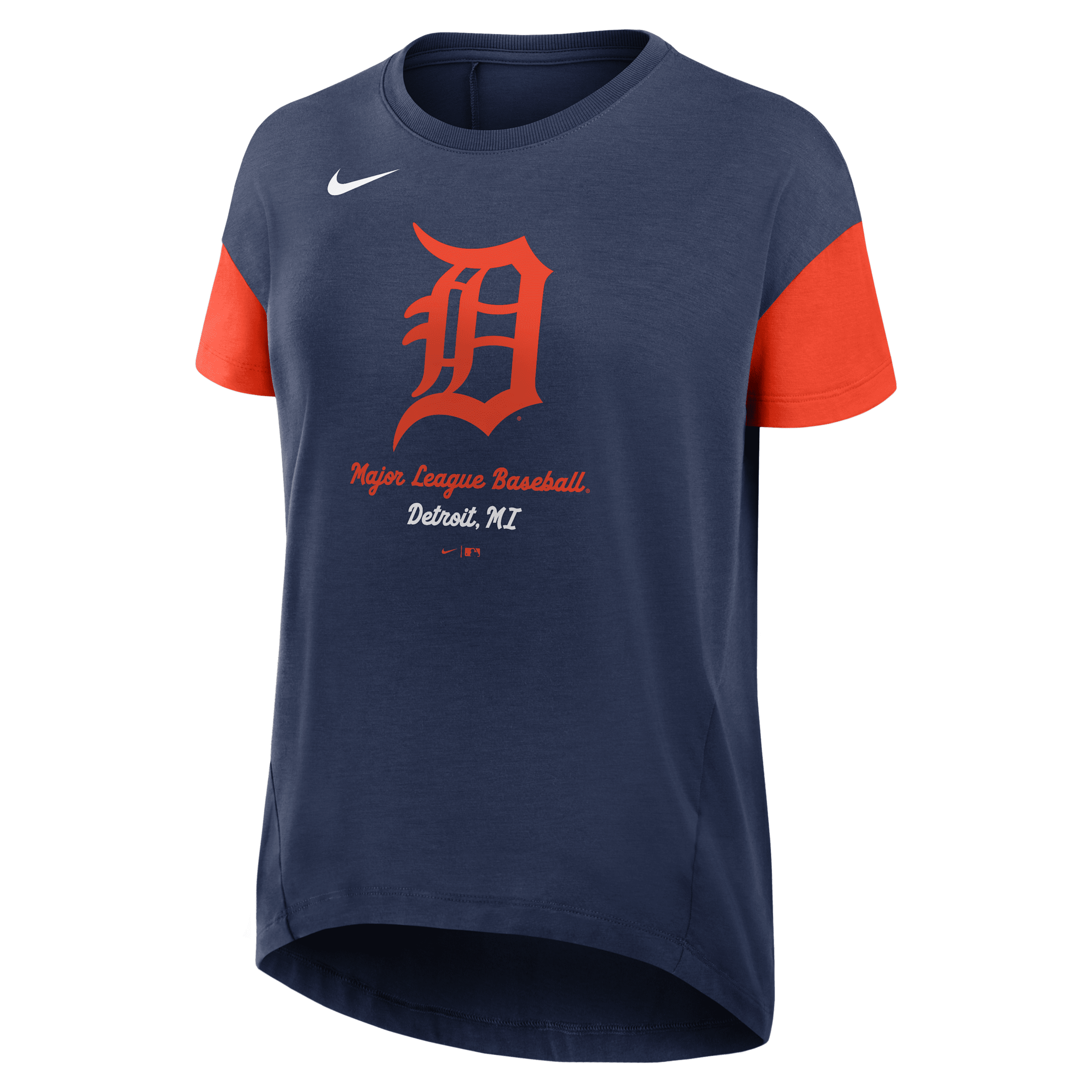 Nike Detroit Tigers Flowy Womenâs Women's Dri-fit Mlb T-shirt In Blue
