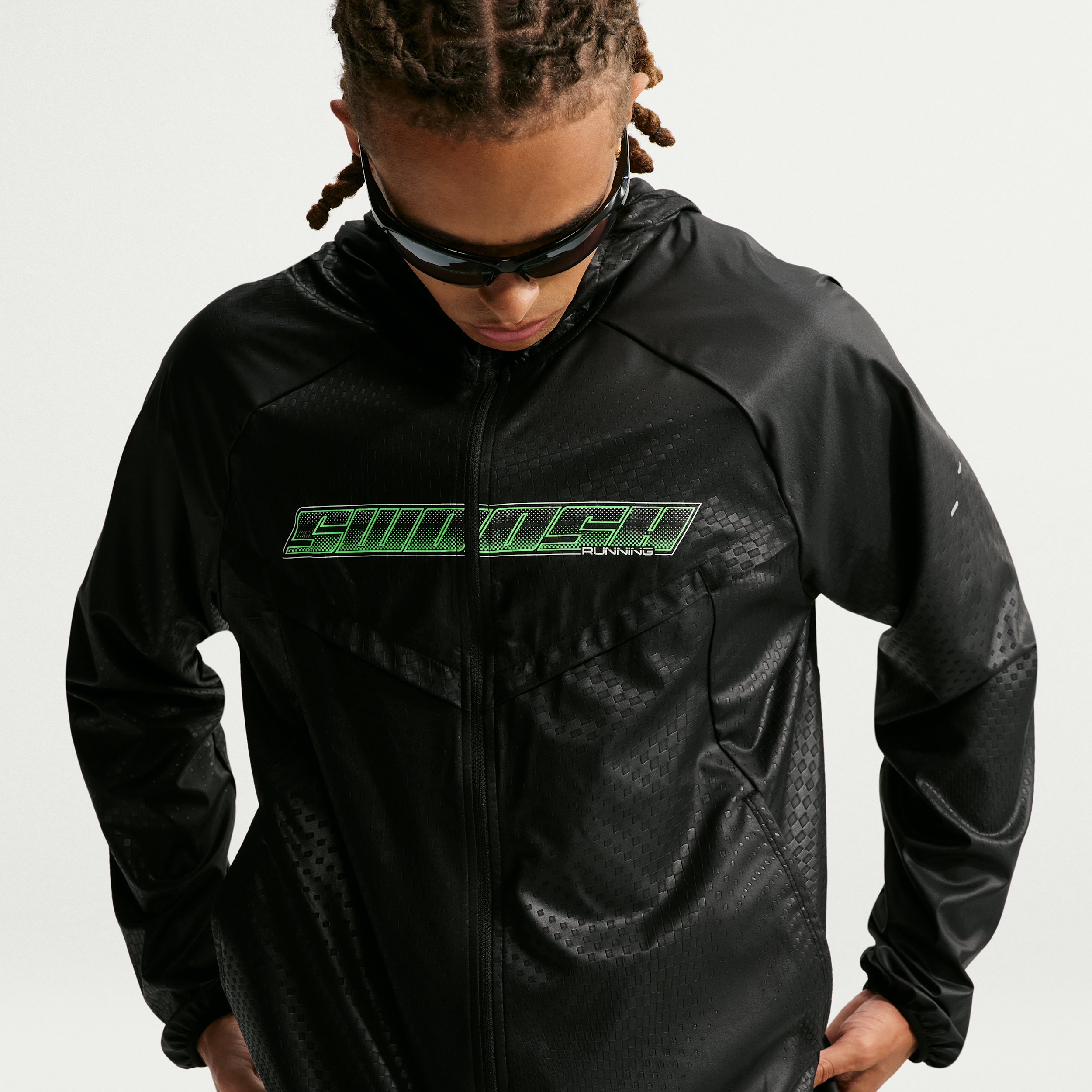 Nike Men's Stride Dri-FIT Running Jacket in Black | IO1419-010