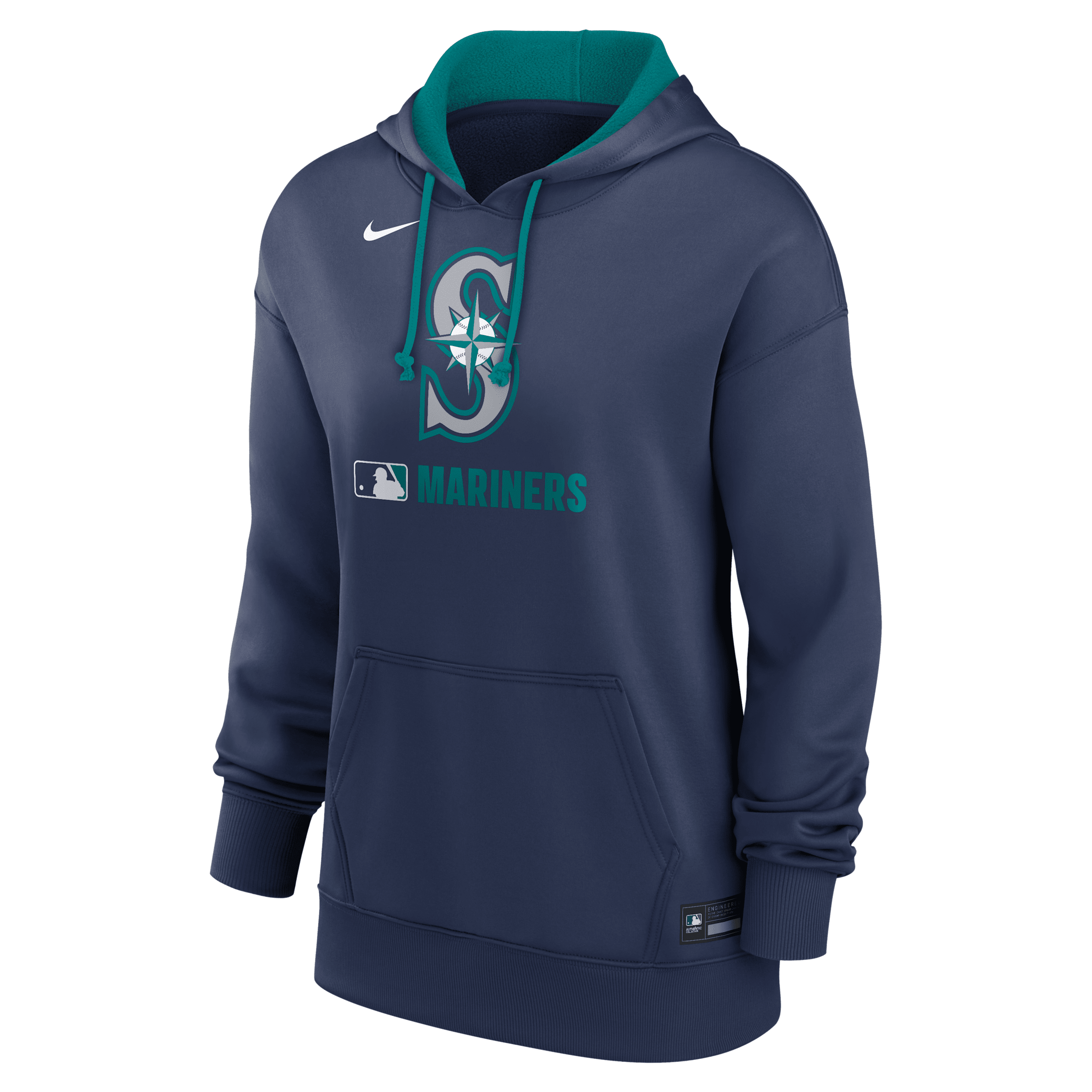 Nike Women's Seattle Mariners Authentic Collection Therma Mlb Pullover Hoodie In Blue