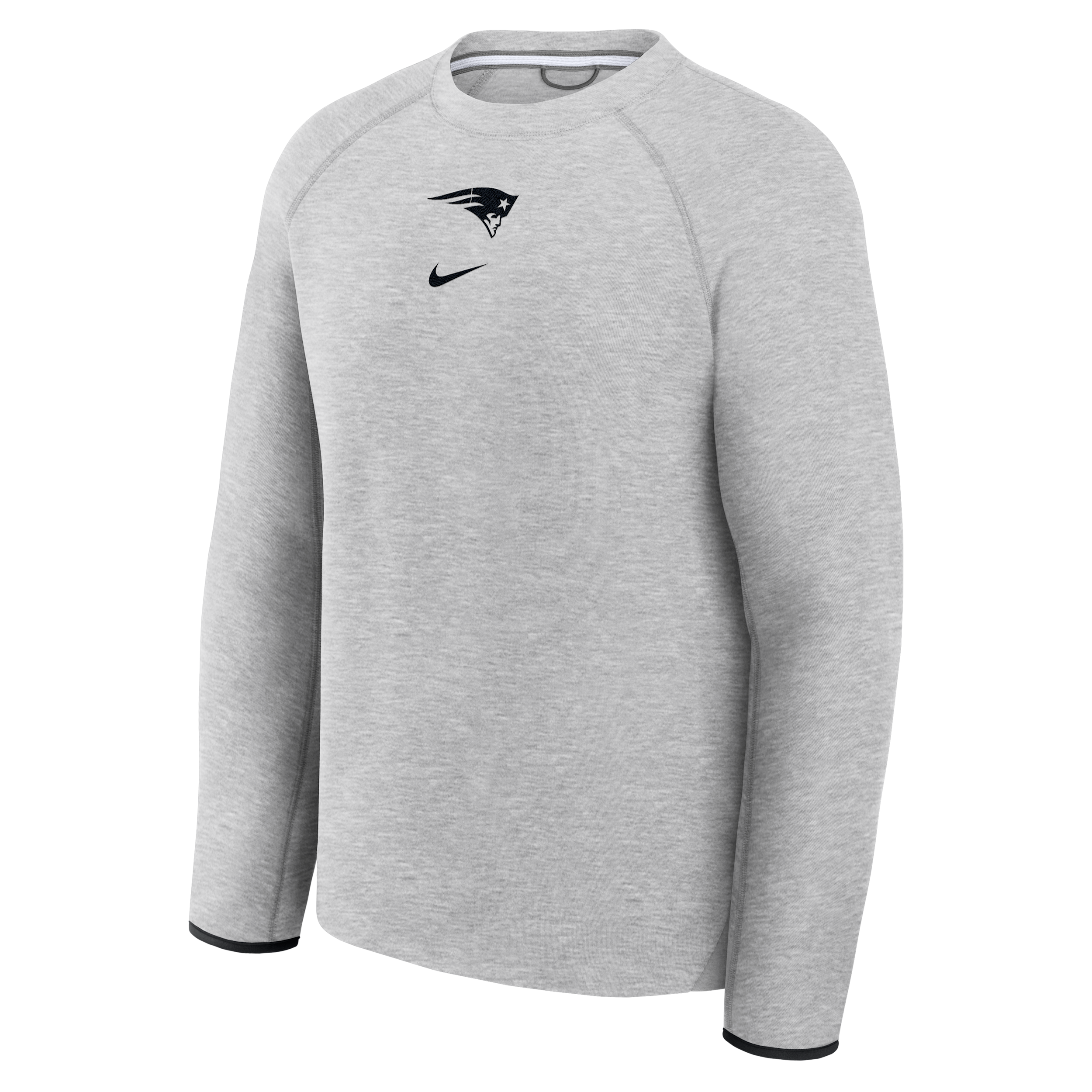 New England Patriots Tech Fleece Nike Men's NFL Pullover Crew in Grey | 05L6086N8K-KH0
