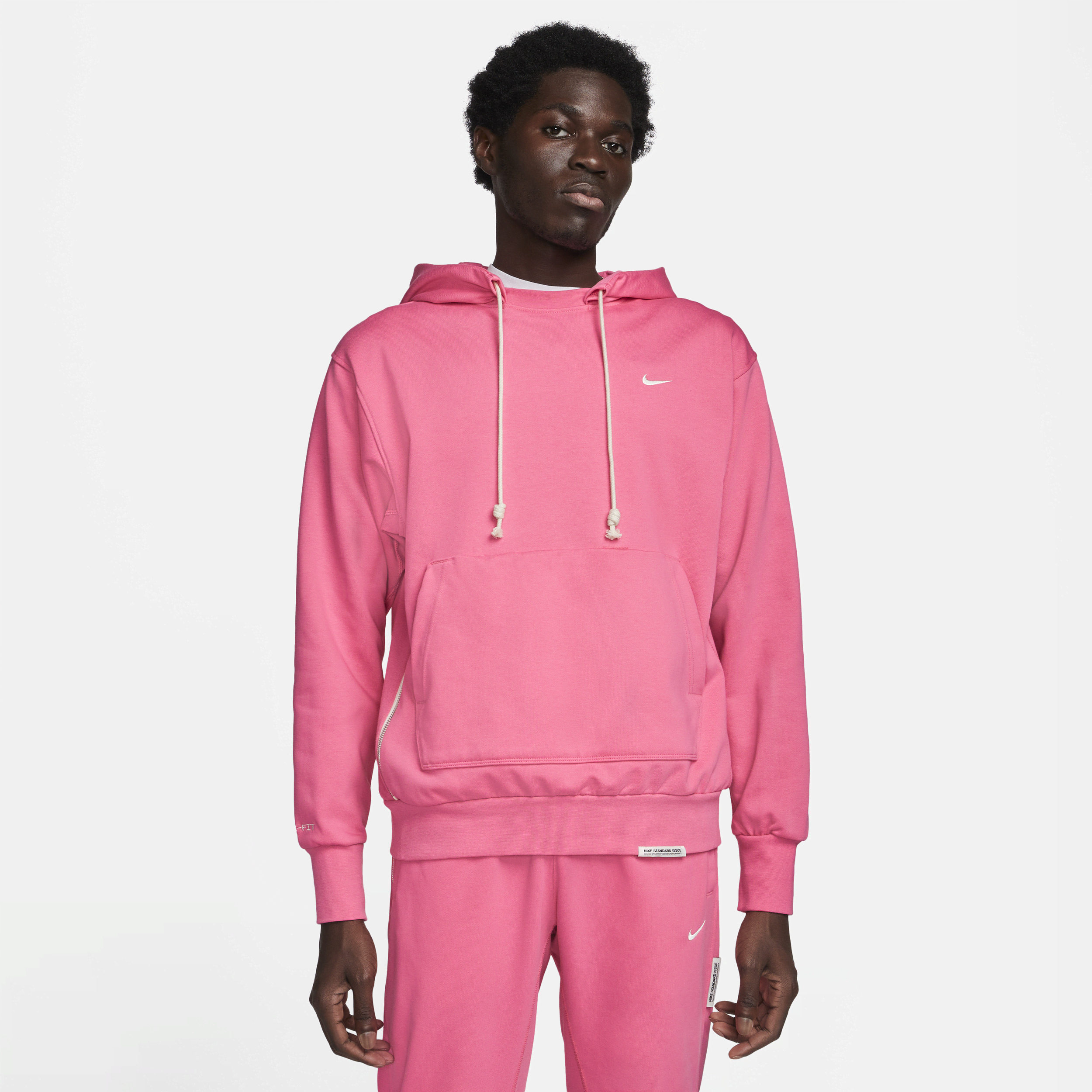 Nike Men's Standard Issue Dri-fit Pullover Basketball Hoodie In Pink