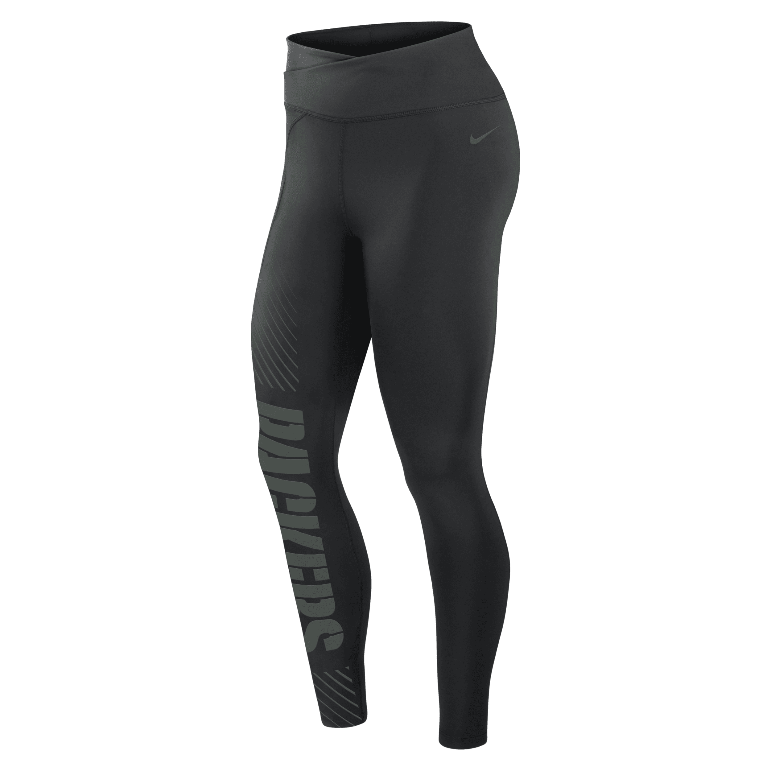 Nike Women's Dri-fit Yard Line (nfl Green Bay Packers) Leggings In Black