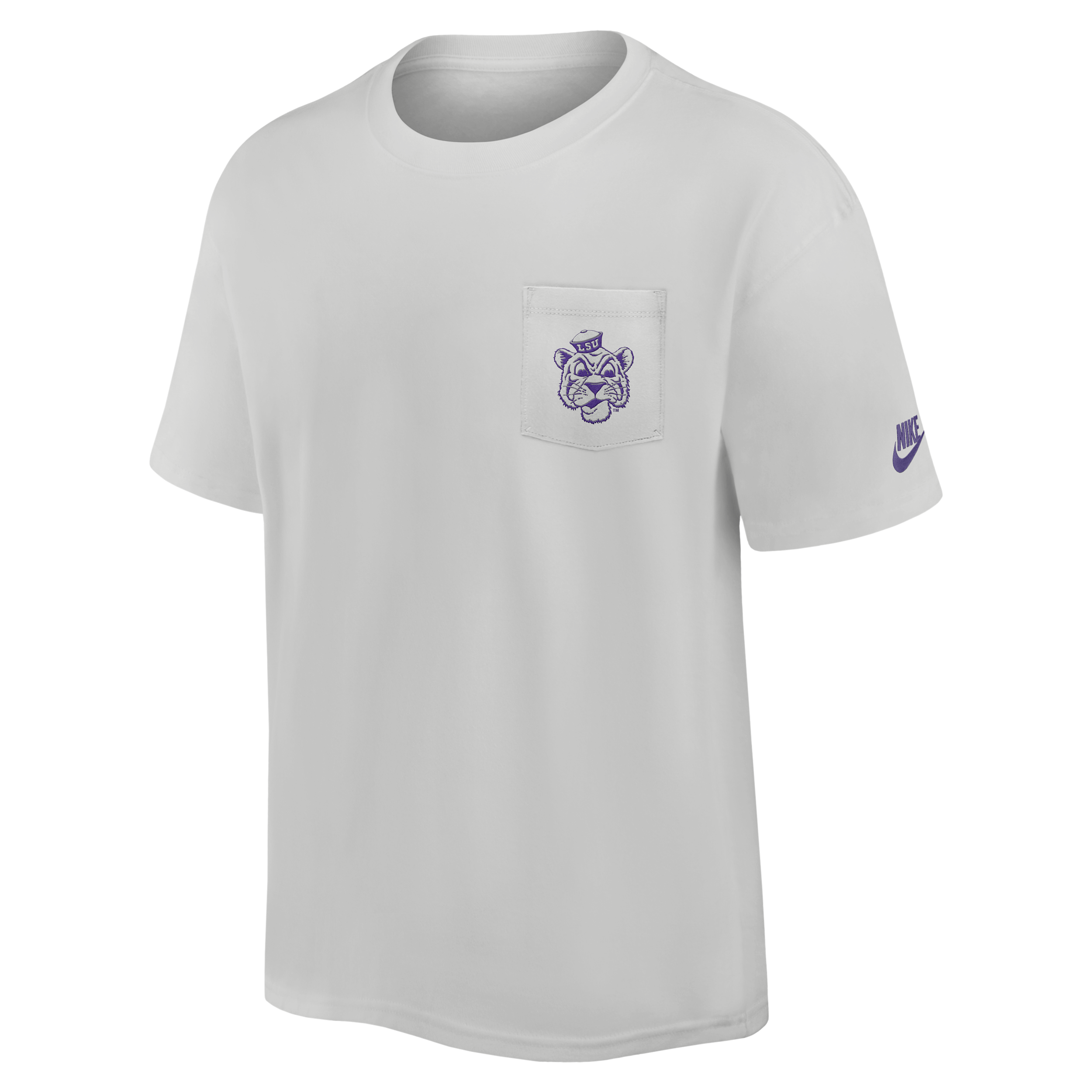 LSU Legacy Max90 Pocket 2-Hit Nike Men's College T-Shirt in Grey | 01GC0BBLOV-E3Q