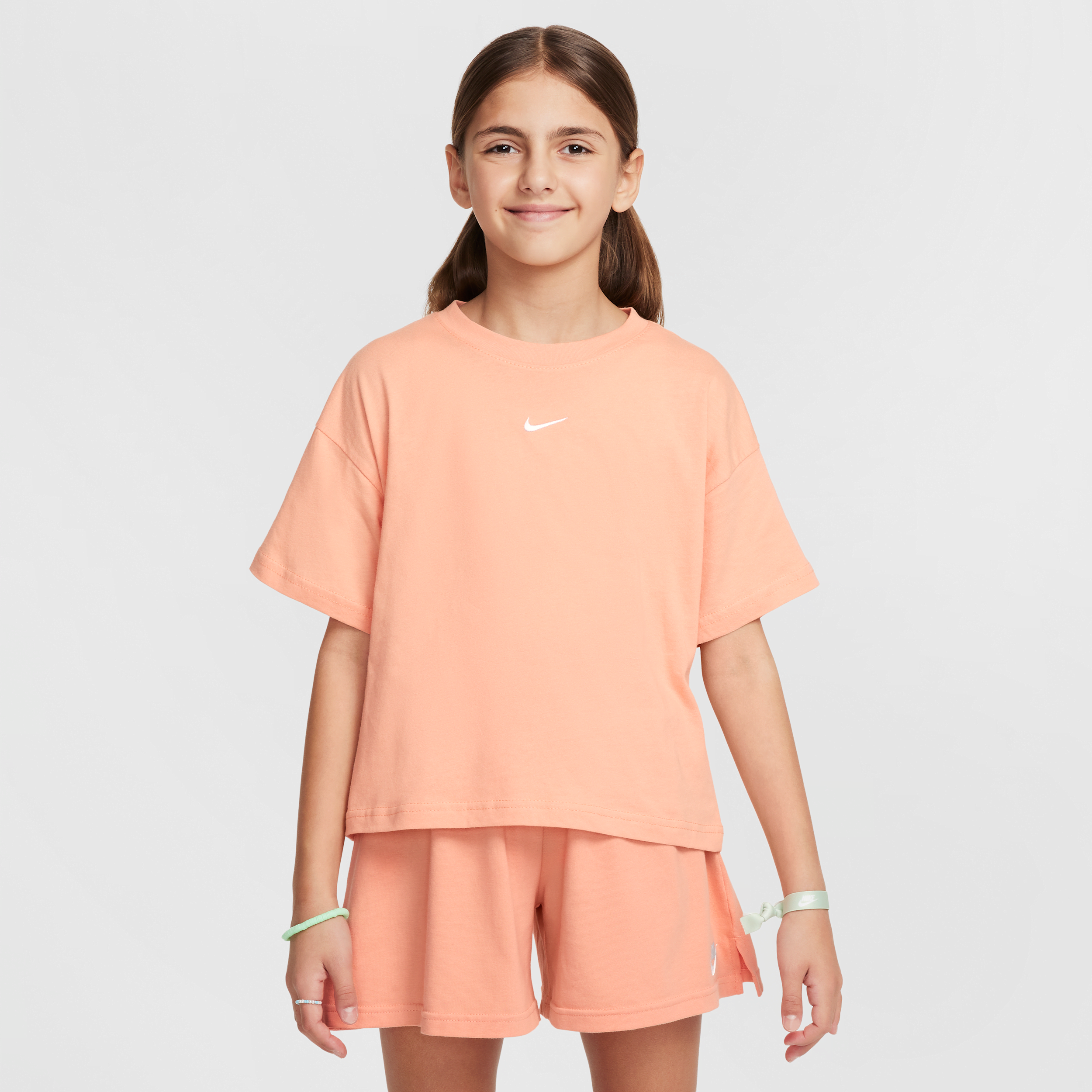 Nike Sportswear Essential Big Kids' (girls') T-shirt In Orange