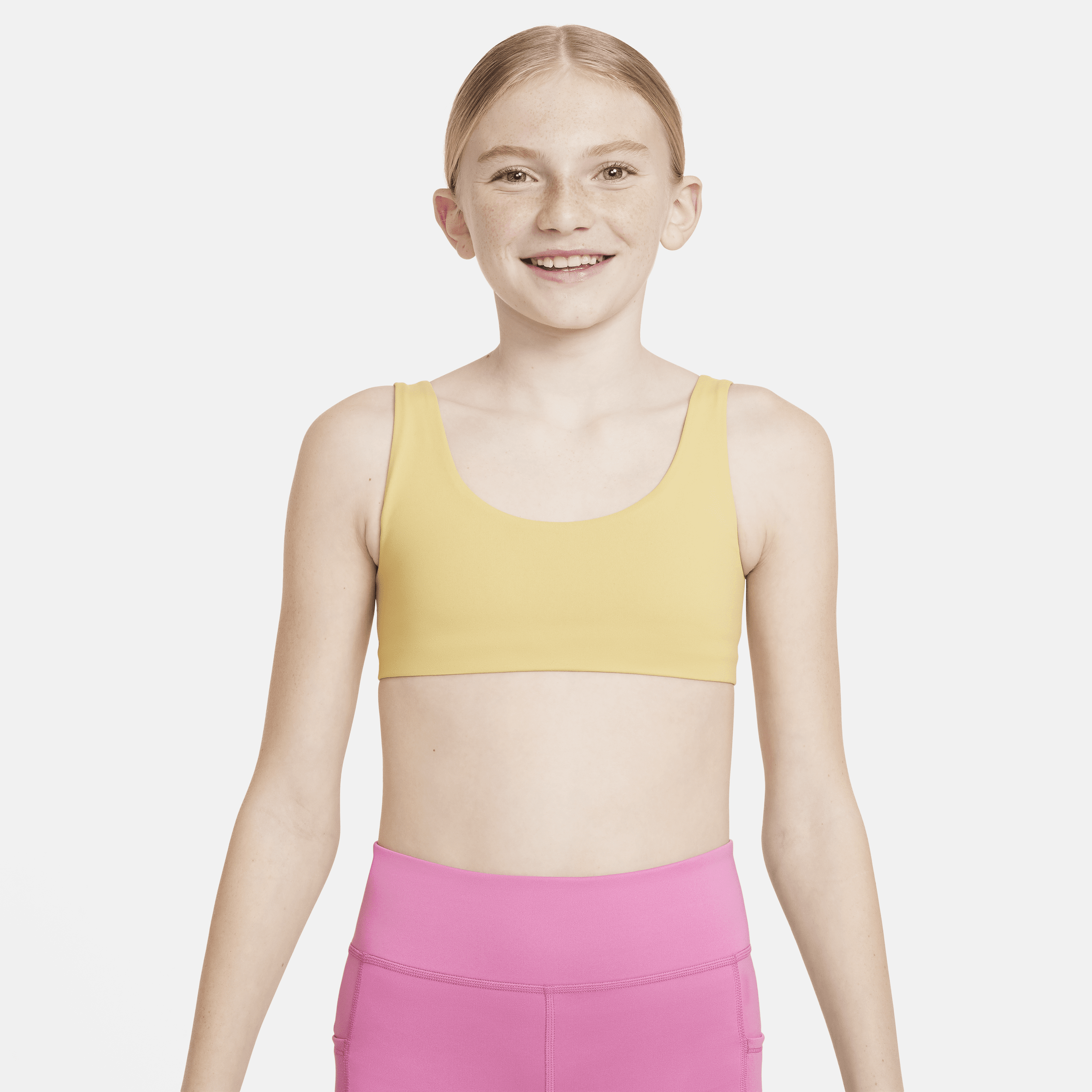 Shop Nike Alate All U Big Kids' (girls') Sports Bra In Yellow
