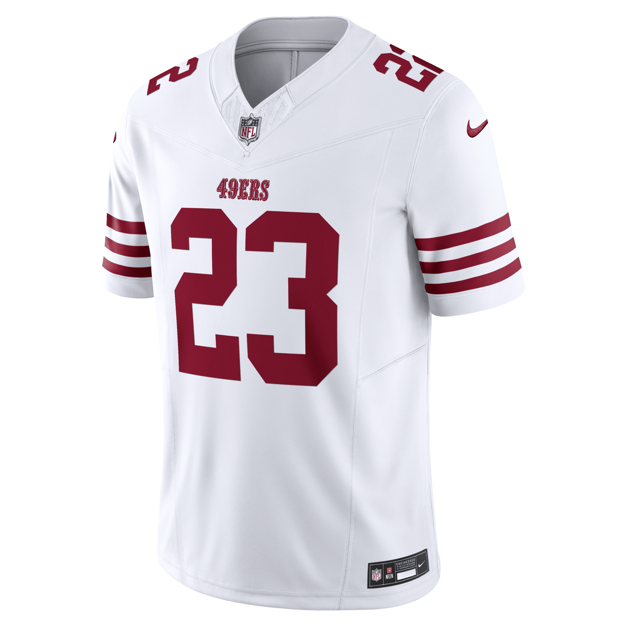 Christian McCaffrey San Francisco 49ers Nike Men's Dri-FIT NFL Limited Football Jersey in White | 31NMSALR9BF-EZ1