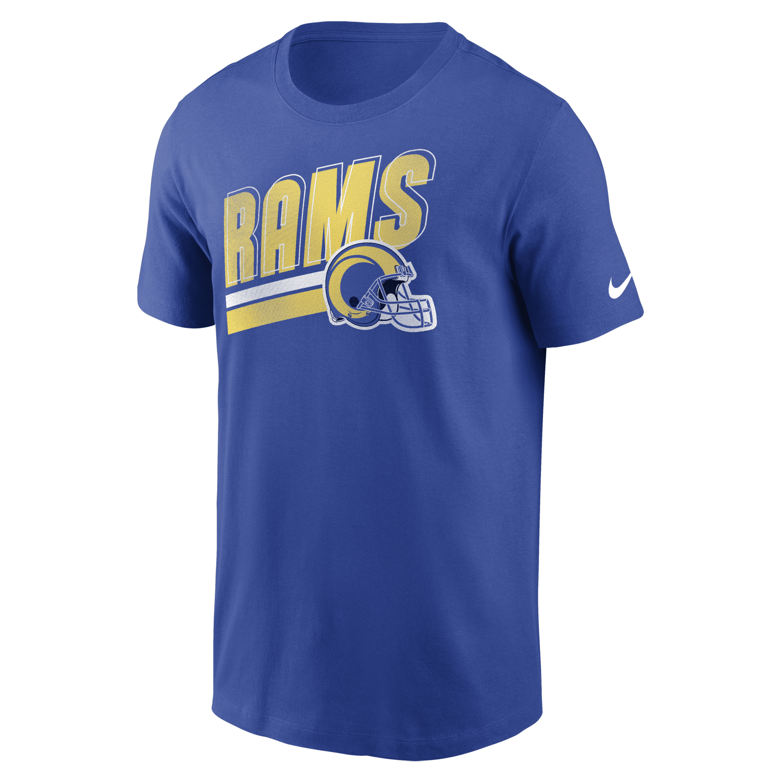Nike Los Angeles Rams Essential Blitz Lockup  Men's Nfl T-shirt In Blue