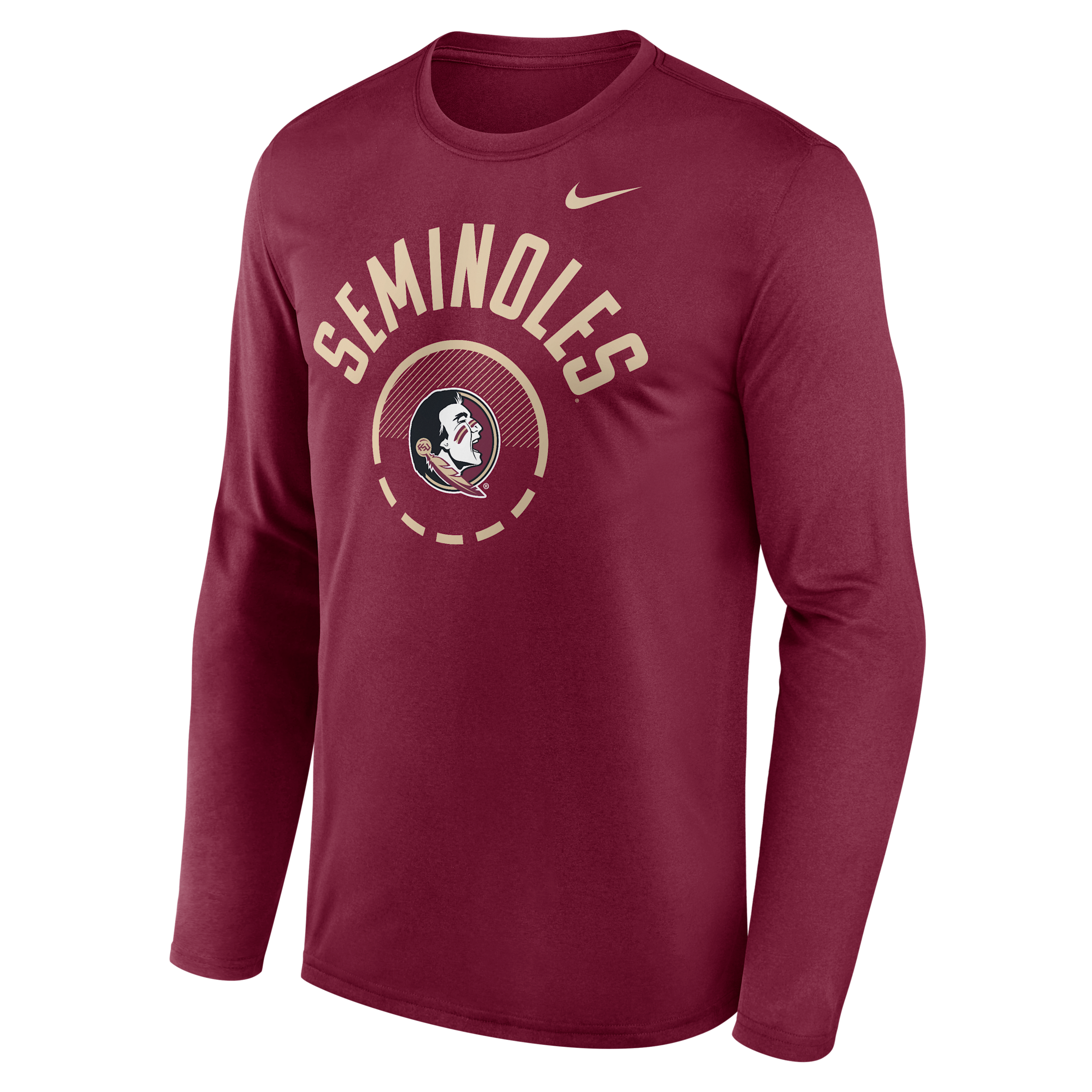 Florida State Courtside Nike Men's Dri-FIT College Long-Sleeve T-Shirt in Red | 02TJ69XFTN-FFP