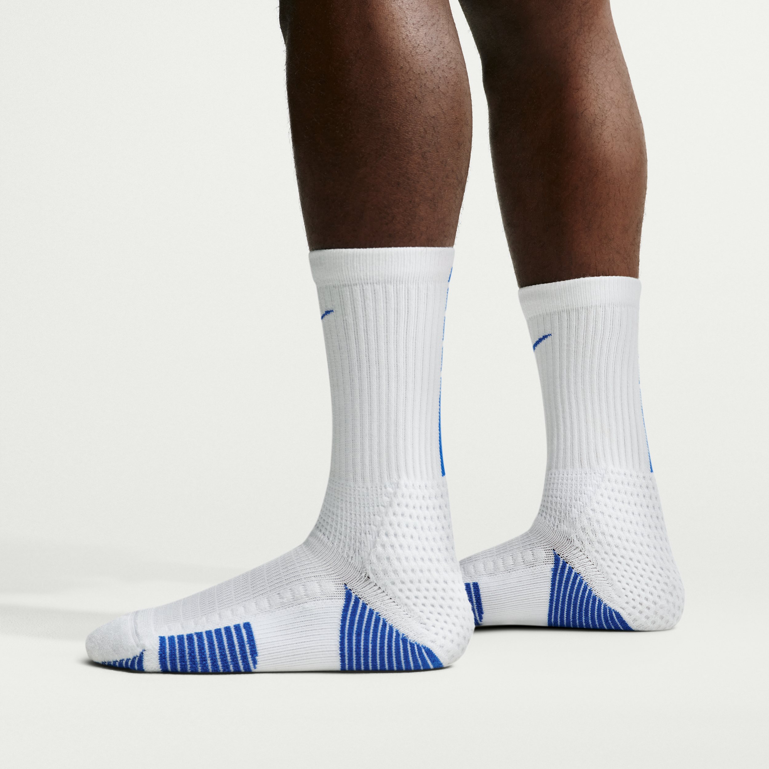 Nike Elite 2.0 Cushioned Crew Socks - 1 Pair, Men's, Medium, White/Game Royal