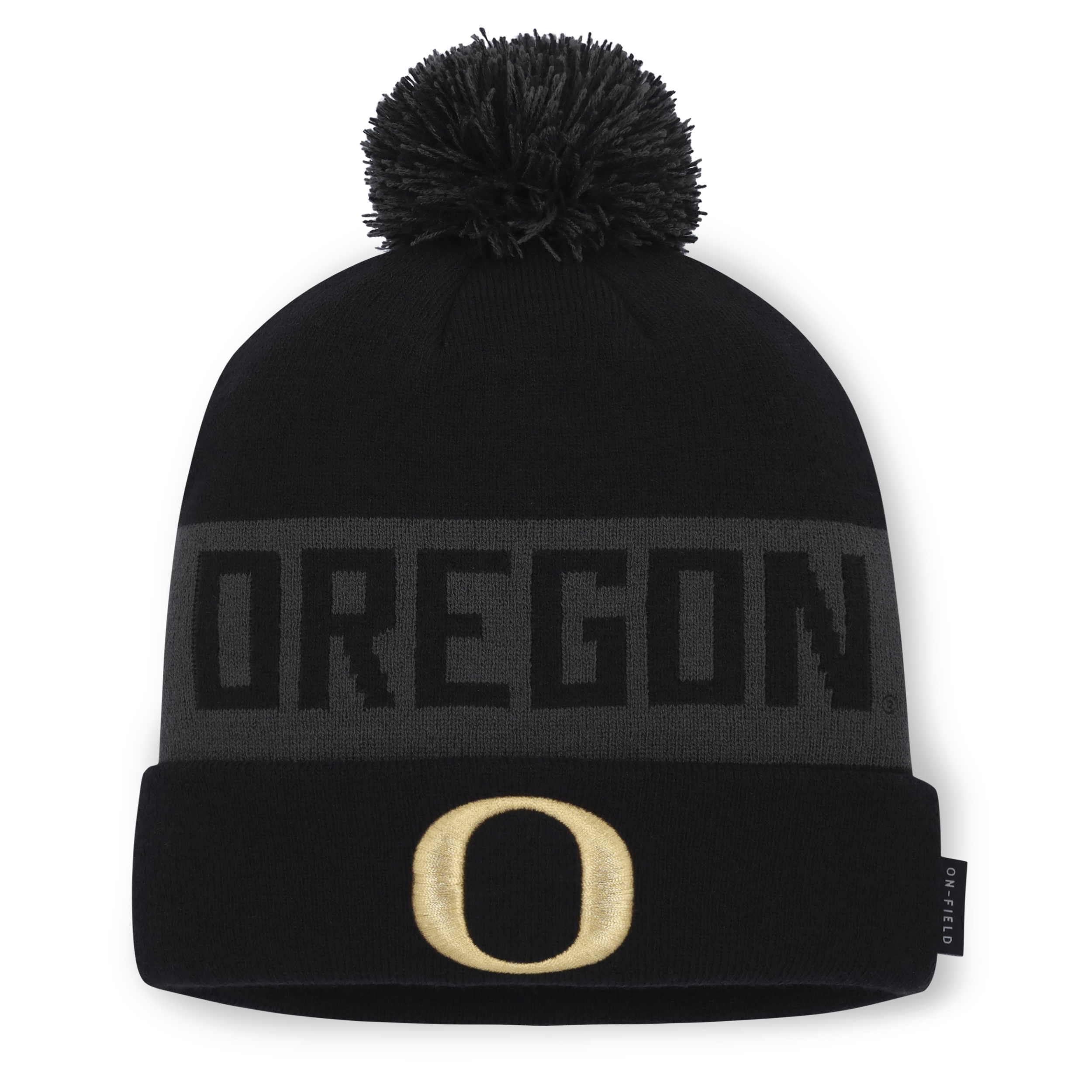 Nike Oregon Alt Peak  Men's College Cuffed Pom Beanie In Black