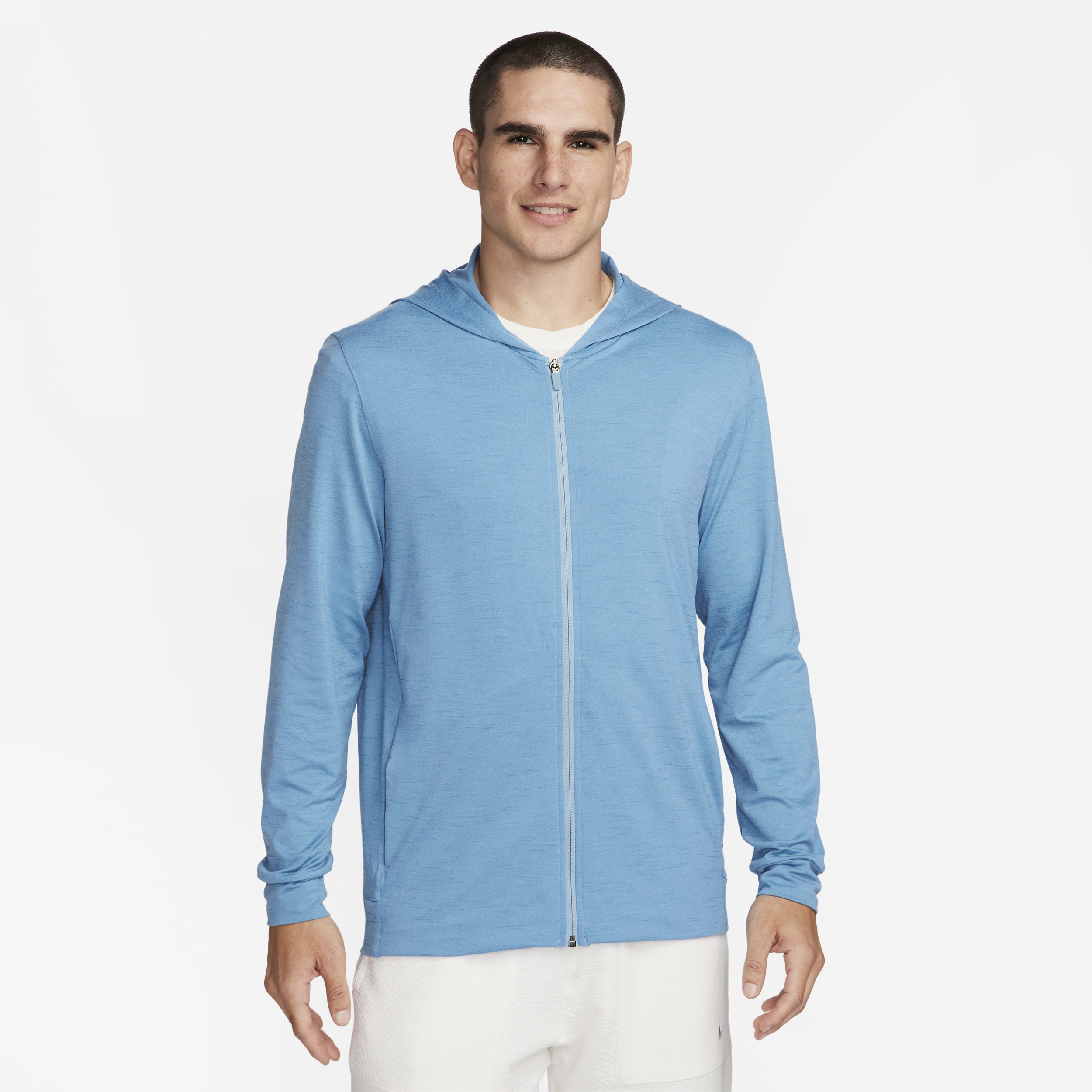 Nike Men's  Yoga Dri-fit Full-zip Jacket In Blue
